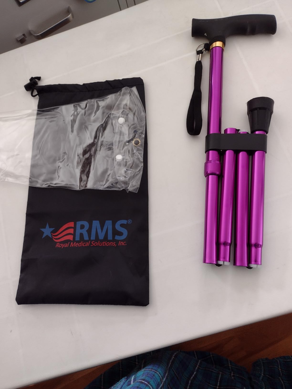 RMS Folding Cane, Adjustable, Lightweight Offset Walking Cane customer photo 1