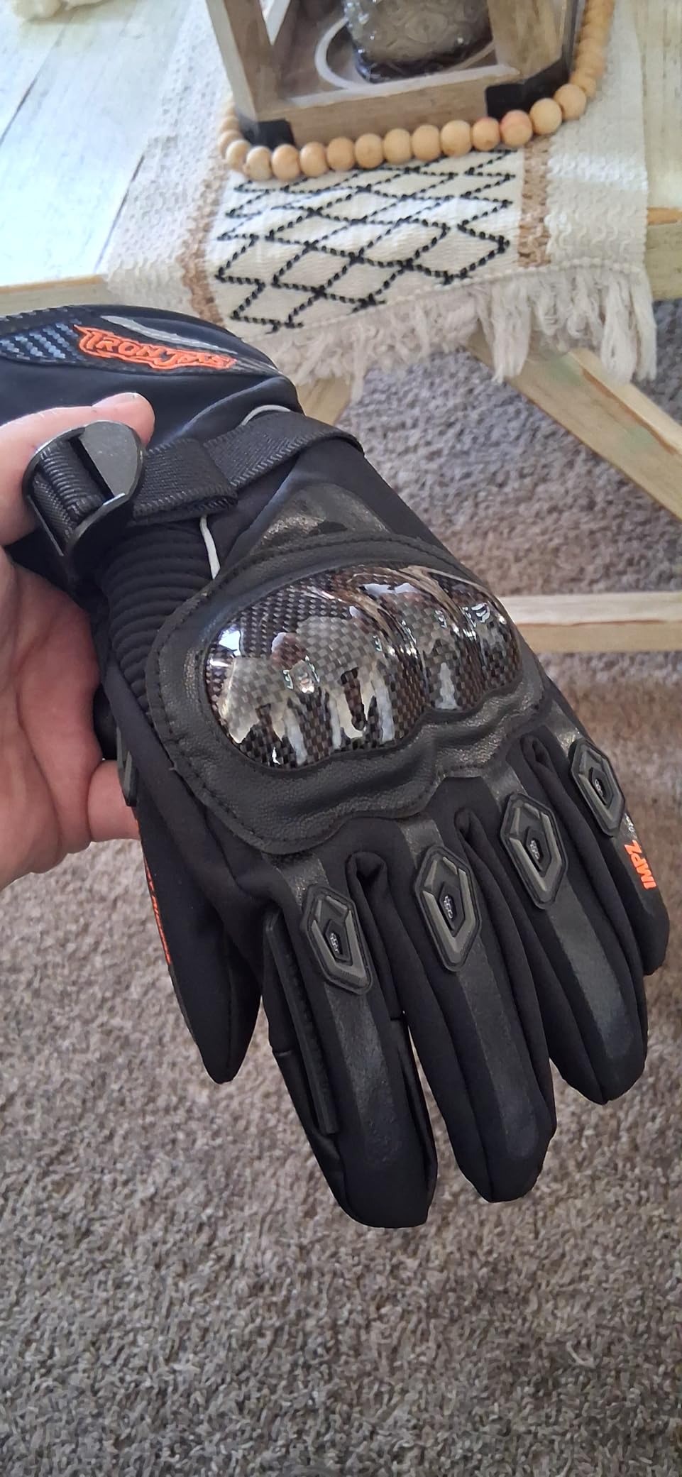 BORLENI Winter Motorcycle Gloves for Men Touchscreen CE Level 1 KP customer photo 2