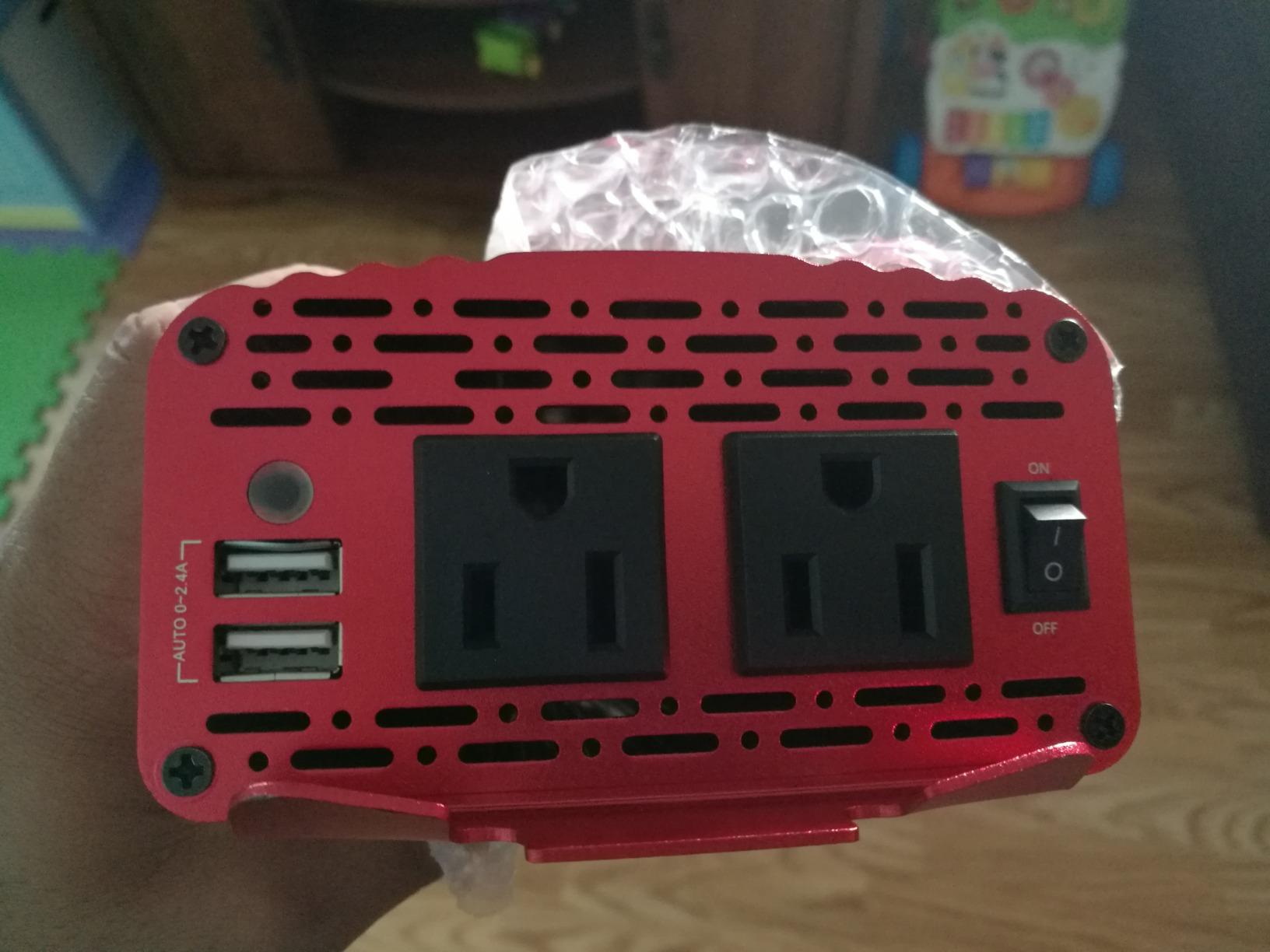 BESTEK 500W Power Inverter DC 12V to 110V AC Converter with Alligator Battery Clamp 4.8A Dual USB Car Charger ETL Listed customer photo 2