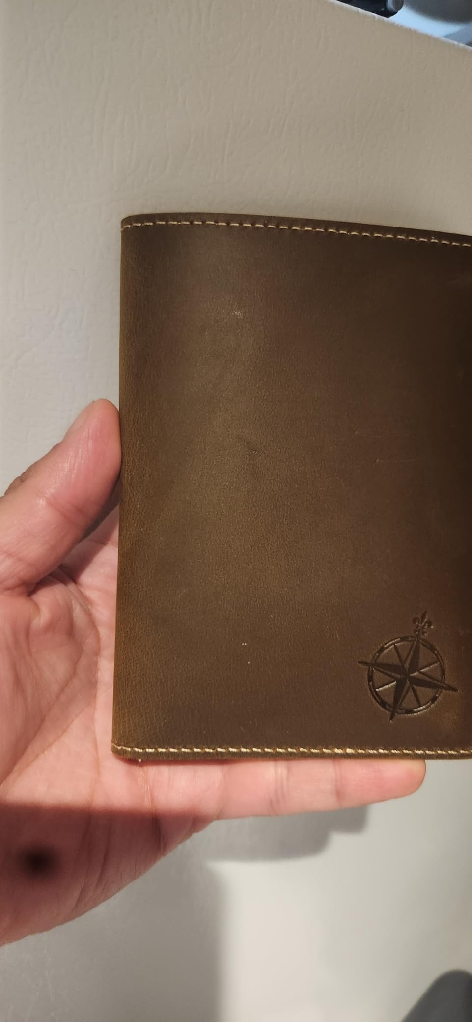 WANDERINGS Leather Travel Wallet with Passport Holder - 5.5
