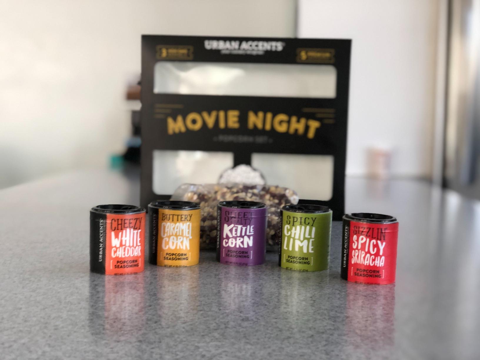 Urban Accents Movie Night Popcorn Gift Set, 3 Varieties & 5 Seasonings customer photo 1