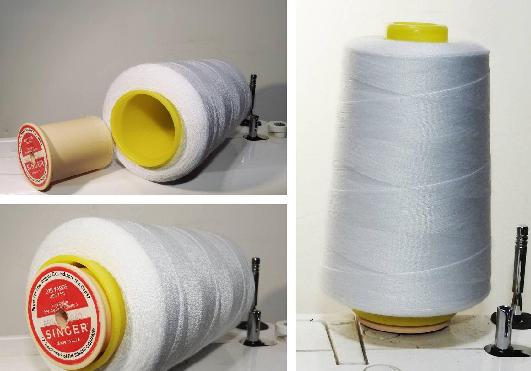 Mandala Crafts 40S/2 White Polyester 4 Pack of Serger Threads Cones customer photo 1