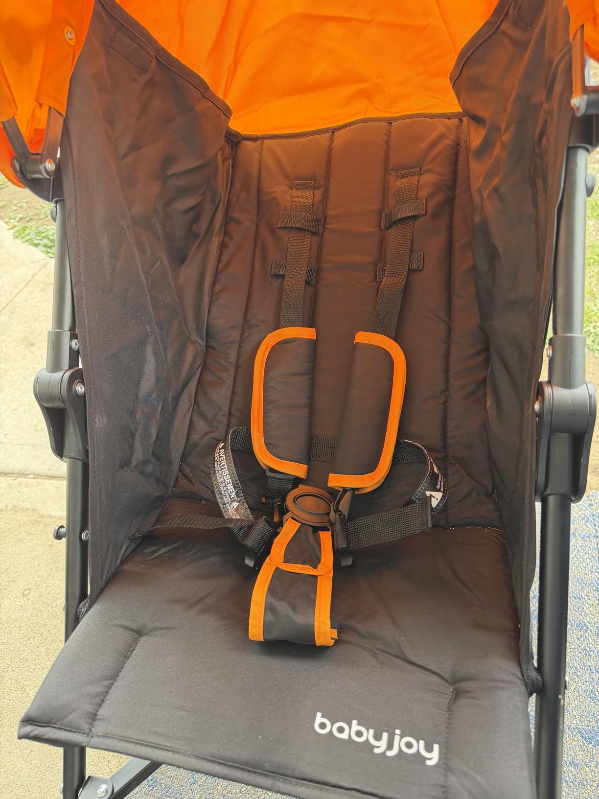 HONEY JOY Baby Lightweight Stroller, Compact Travel Stroller for Airplane, Adjustable Backrest & Canopy, 5-Point Harness, Cup Holder, Storage Basket, Foldable Umbrella Stroller for Toddlers (Green) customer photo 2
