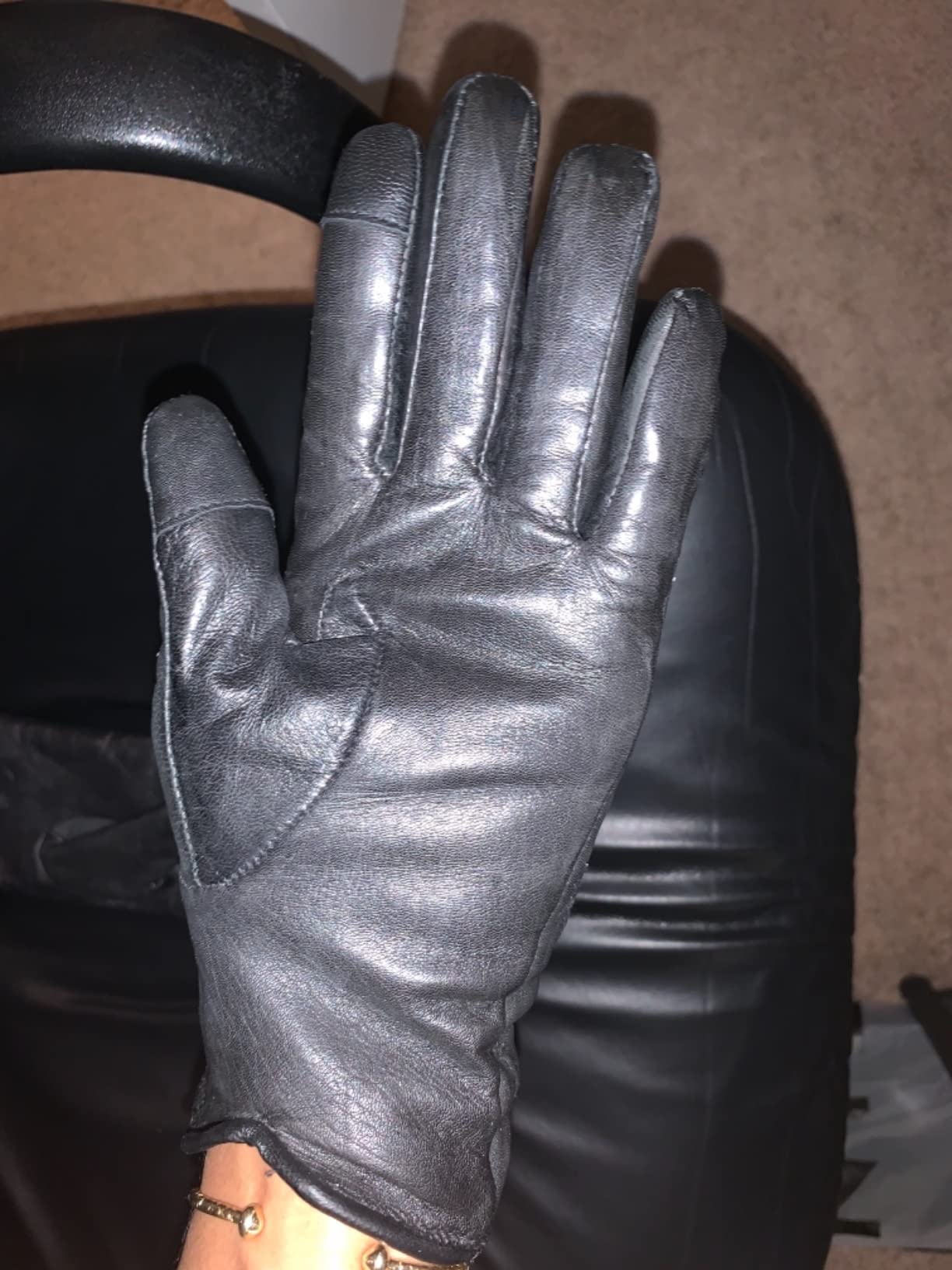 Luxury Italian Soft Leather Gloves for Women - Genuine SheepSkin Leather Women’s Cold Weather Gloves Cashmere Lined customer photo 2