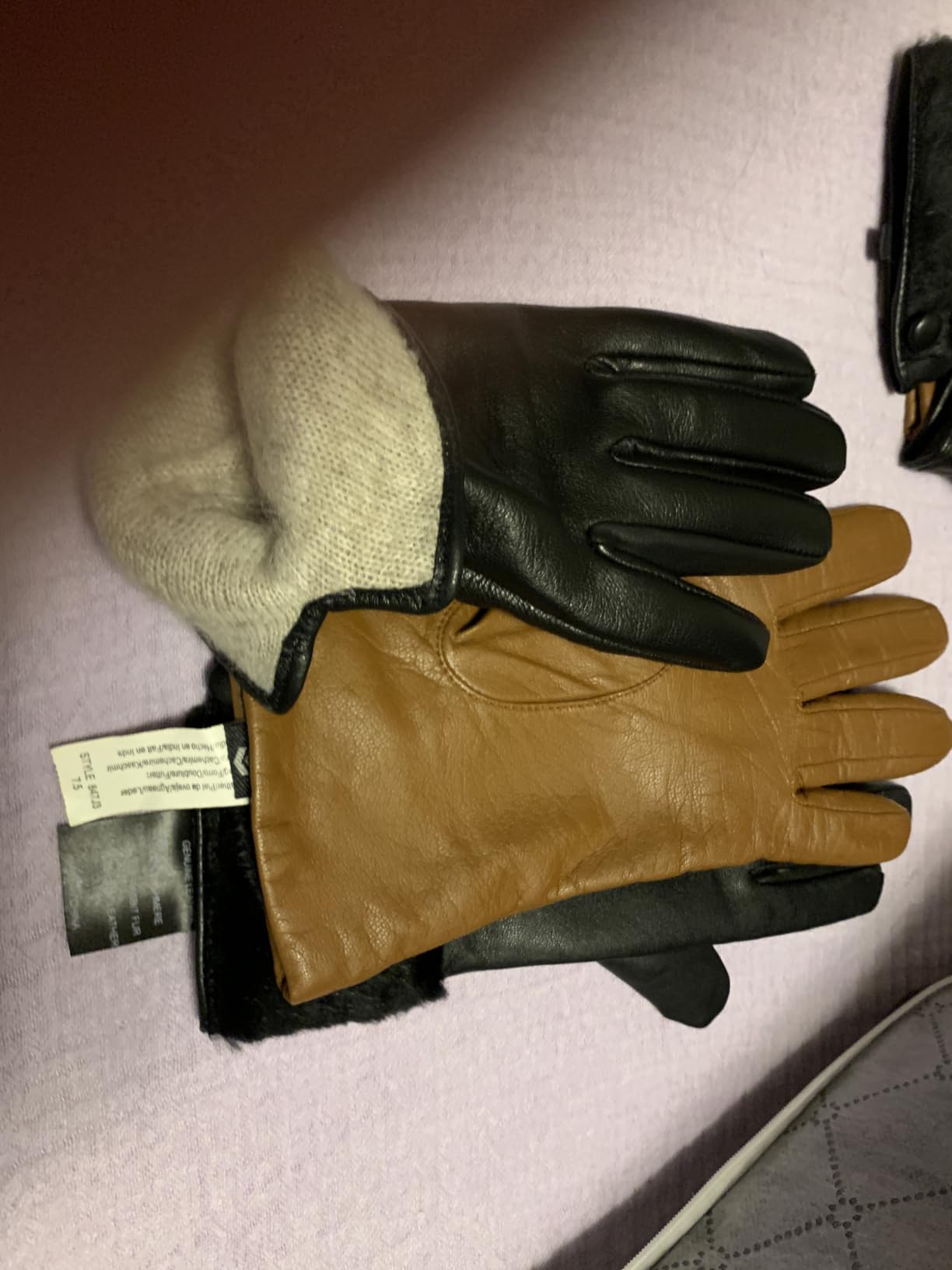 MGGMOKAY Womens Nappa Lambskin Leather Gloves Warm Soft Cashmere Lining customer photo 1