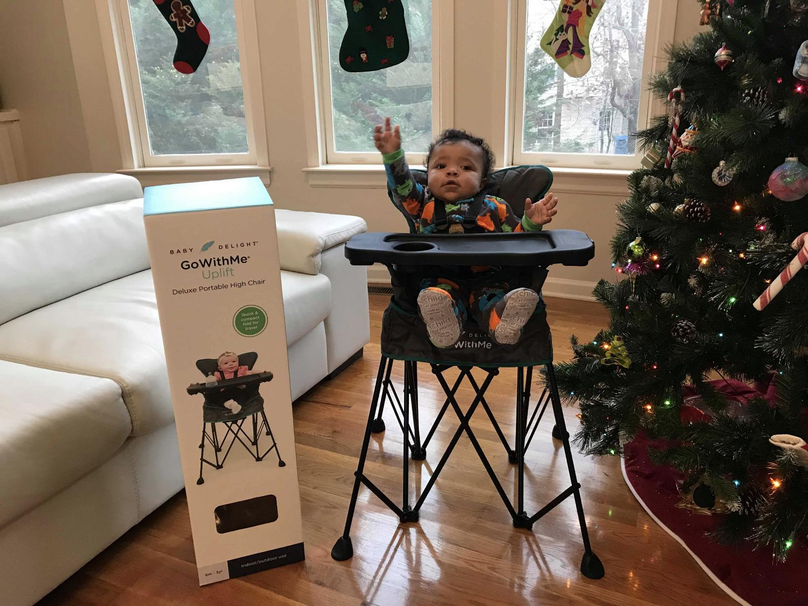Baby Delight Go with Me Uplift Deluxe Portable High Chair, Indoor and Outdoor,Slate Grey customer photo 1