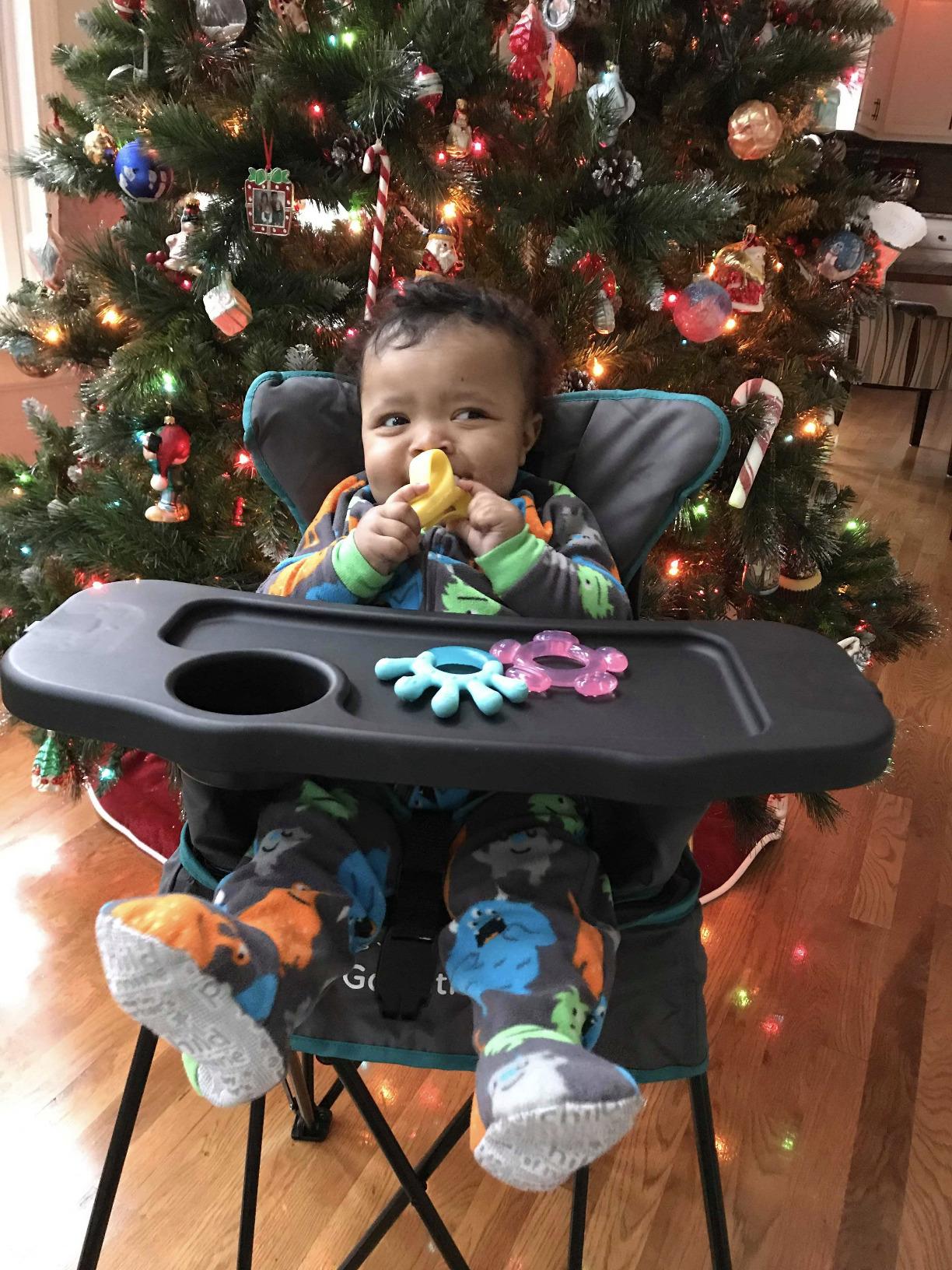 Baby Delight Go with Me Uplift Deluxe Portable High Chair, Indoor and Outdoor,Slate Grey customer photo 2