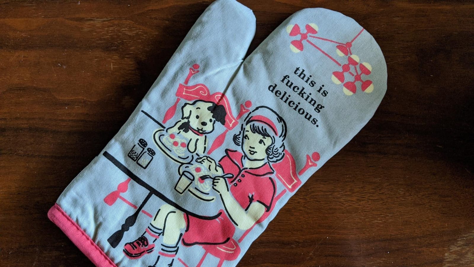 Blue Q Oven Mitts - Cute Kitchen Accessories & Kitchen Gifts - The Secret customer photo 2