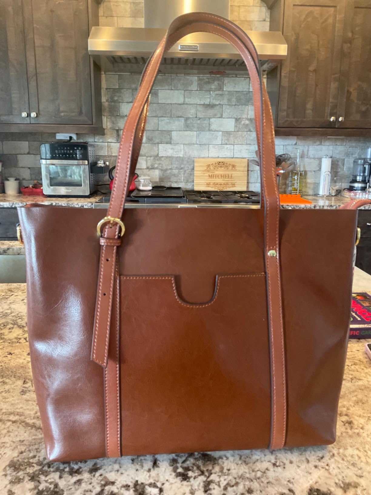 Kattee Genuine Leather Tote Bag for Women customer photo 1
