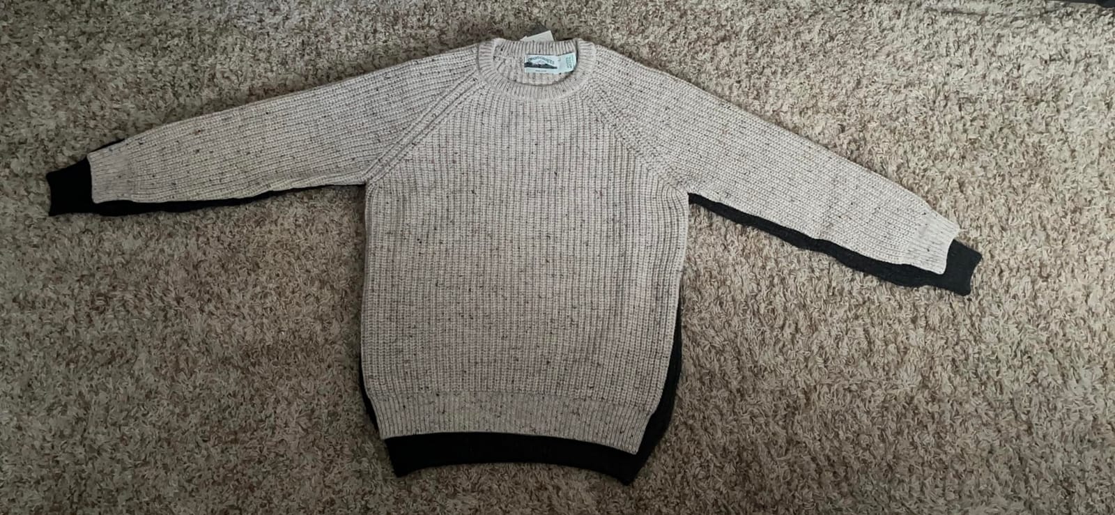 Aran Crafts Irish Men's Fisherman Rib Stitch Wool Sweater (C761) customer photo 2