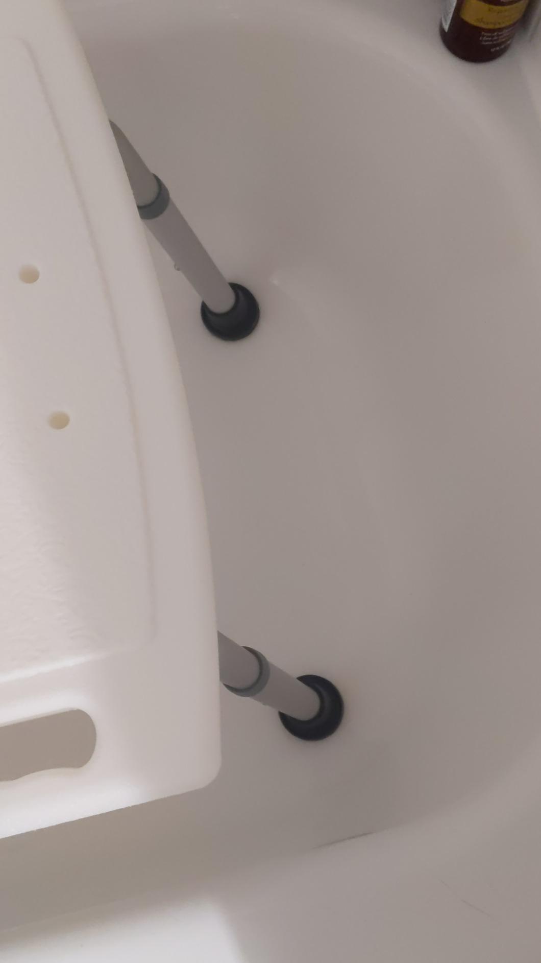 Vaunn Tool-Free Assembly Adjustable Shower Chair Spa Bathtub Seat Bench with Removable Back, Aluminum, White customer photo 2