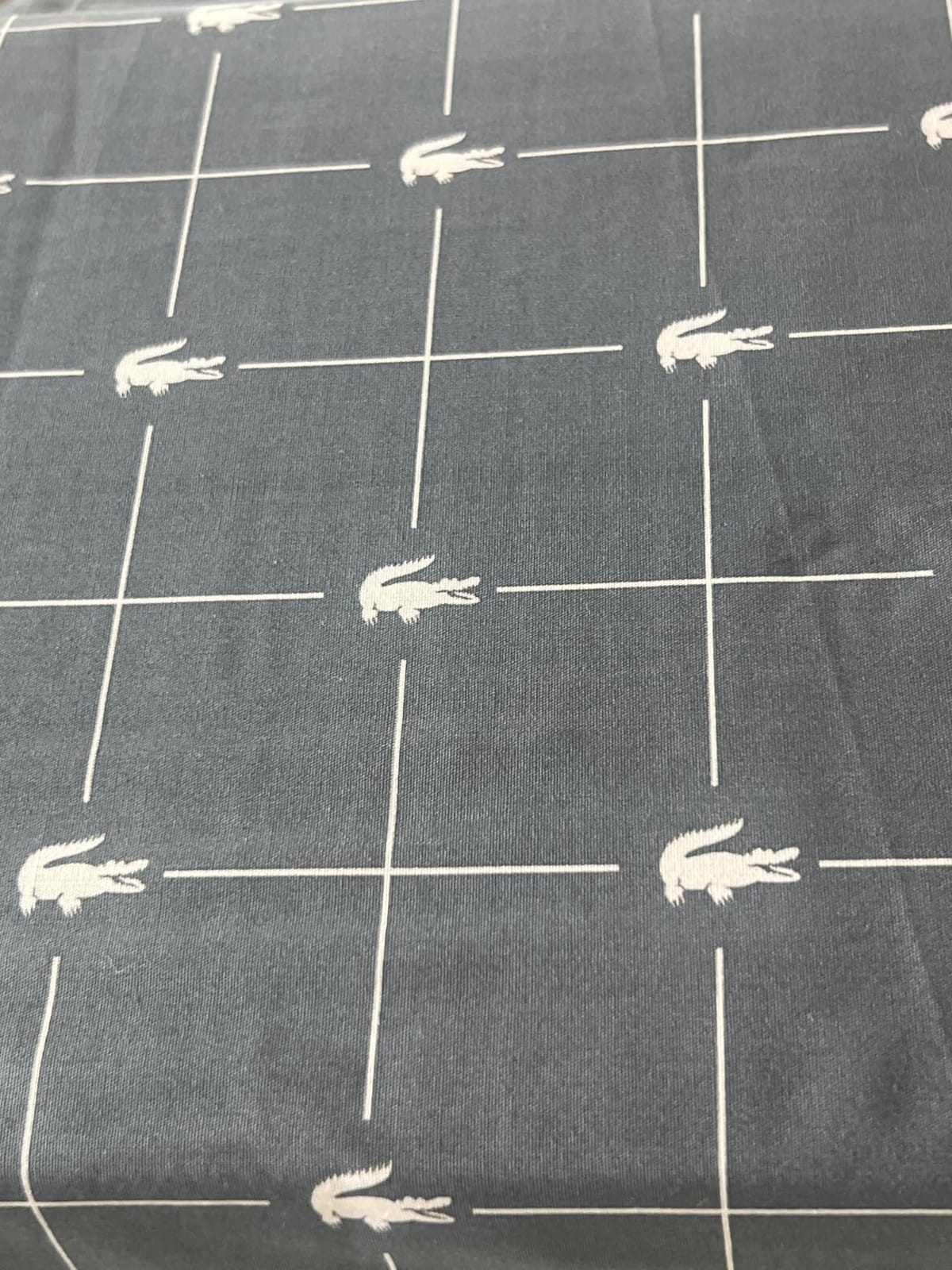 Lacoste Slice 100% Cotton Percale Sheet Set, Sleet, King customer photo 1