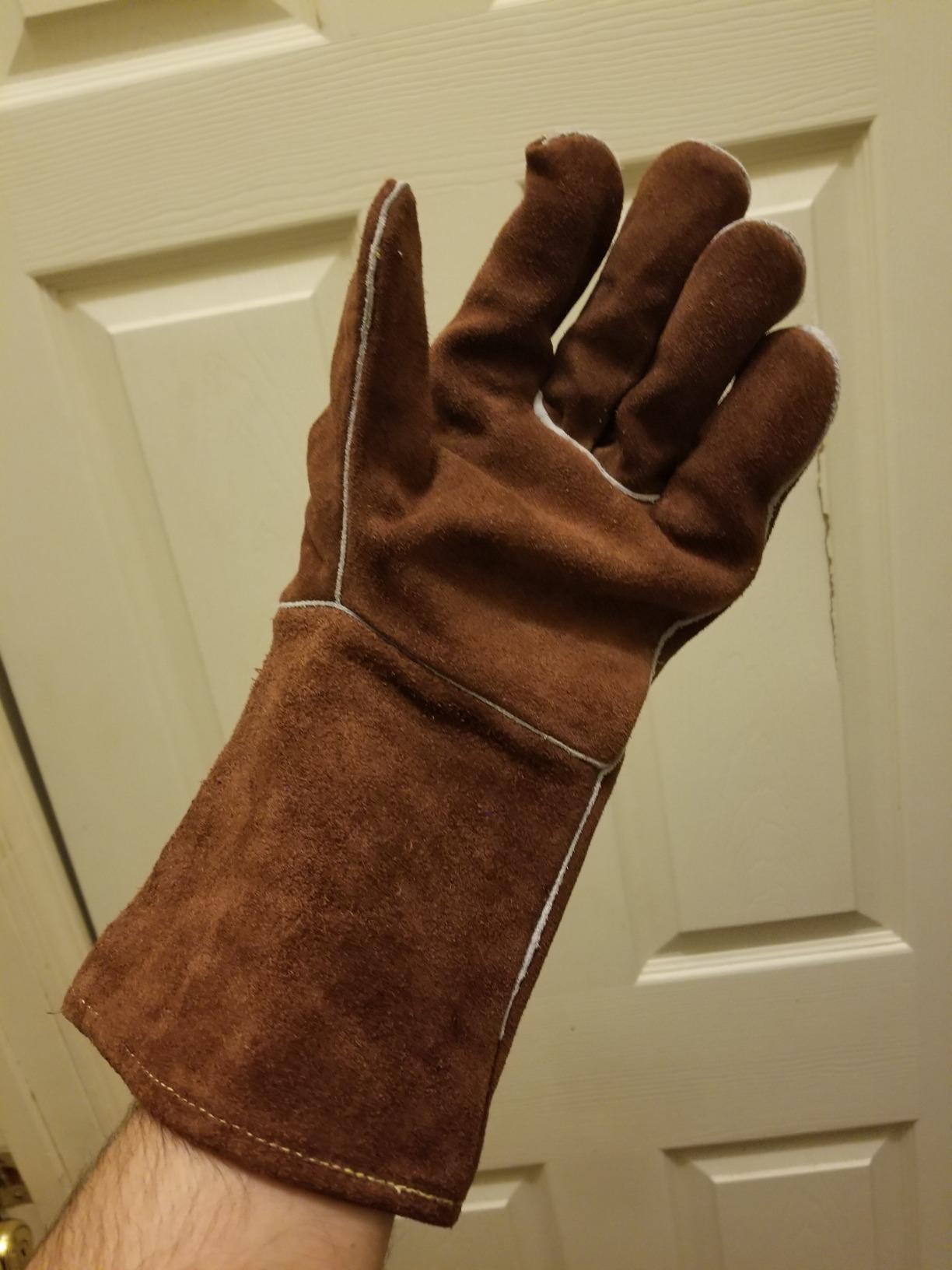 eletecpro Genuine Cowhide Leather Welding Apron for Workshop Use, Brown customer photo 1