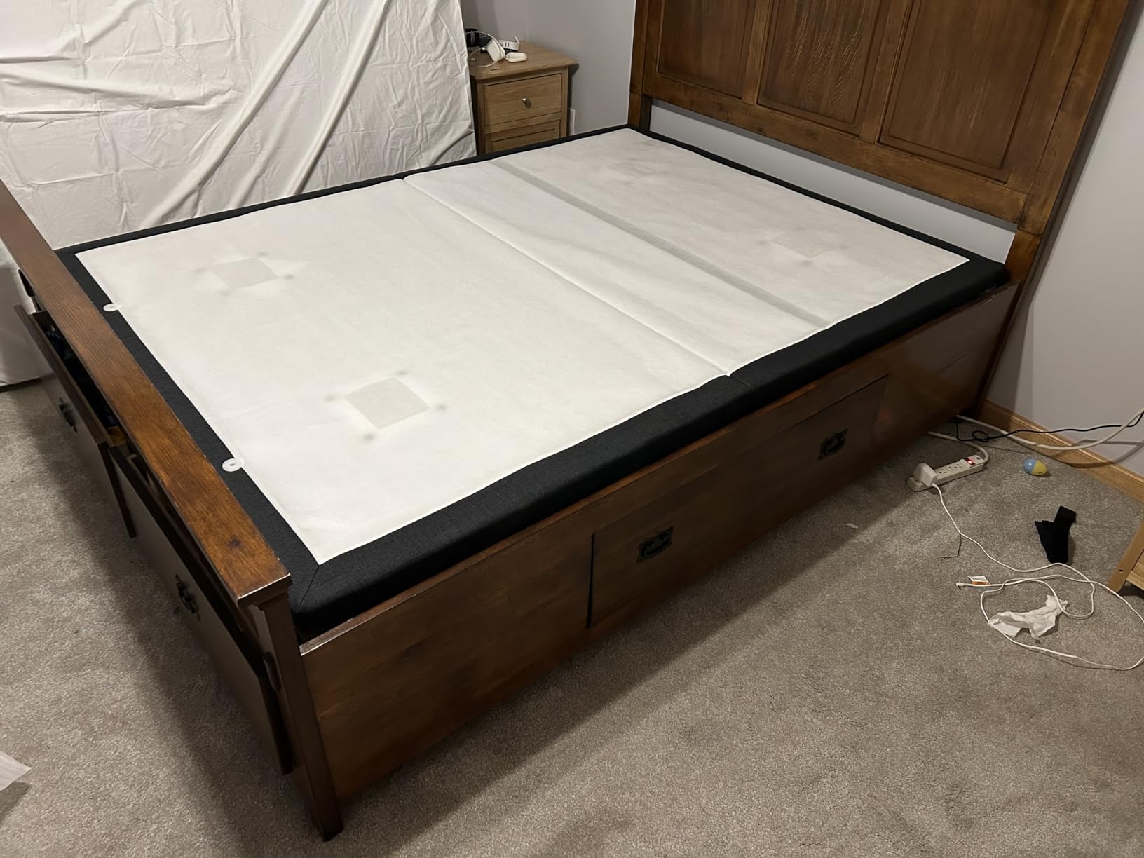 Blissful Nights z4 Adjustable Bed Frame for Storage Beds with Massage Anti-Snore, Zero G, USB Charging Station, Wireless Remote Head and Foot Incline and No Tools Required Assembly … (Queen) customer photo 1