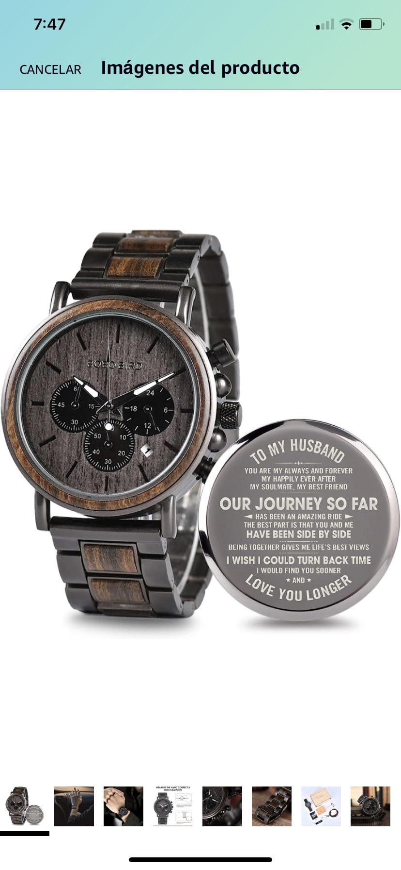 2win Engraved Wooden Watch for Boyfriend My MAN Fiancé Husband Customized Personalized Wood Watches for Men Birthday Anniversary Personalized Watch customer photo 1