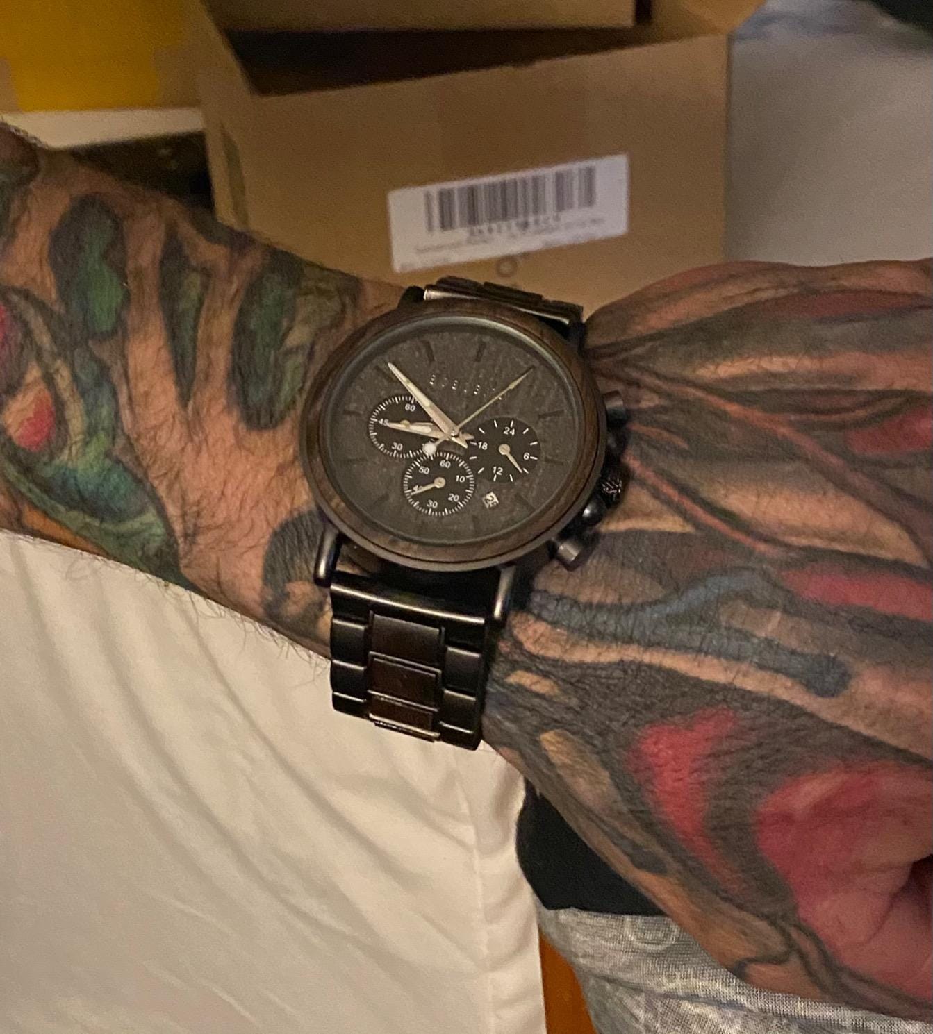 2win Engraved Wooden Watch for Boyfriend My MAN Fiancé Husband Customized Personalized Wood Watches for Men Birthday Anniversary Personalized Watch customer photo 2