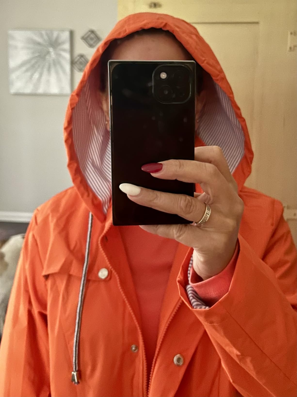 LOMON Raincoat Women Waterproof Long Hooded Trench Coats Lined Windbreaker Travel Jacket S-XXL customer photo 1