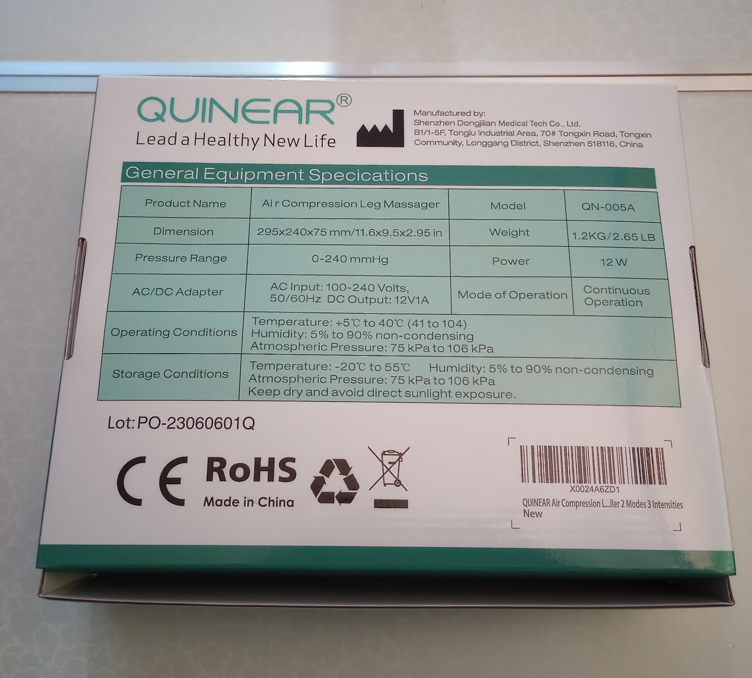 QUINEAR Air Compression Leg Massager for Circulation & Pain Relief, Calf Massagers with 2 Modes & 3 Intensities, Sequential Compression Device (SCD) for RLS, Edema, FSA-HSA - Ideal Gift customer photo 2