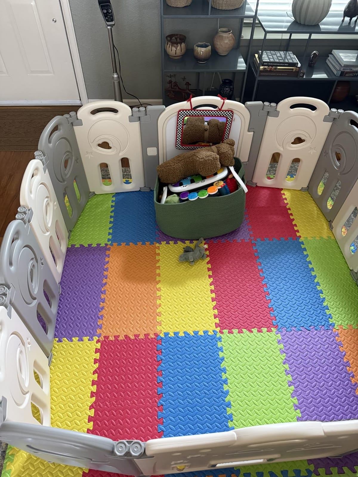 Fortella Cloud Castle Large 14-Panel Baby Playpen for Toddlers, Multicolor customer photo 2