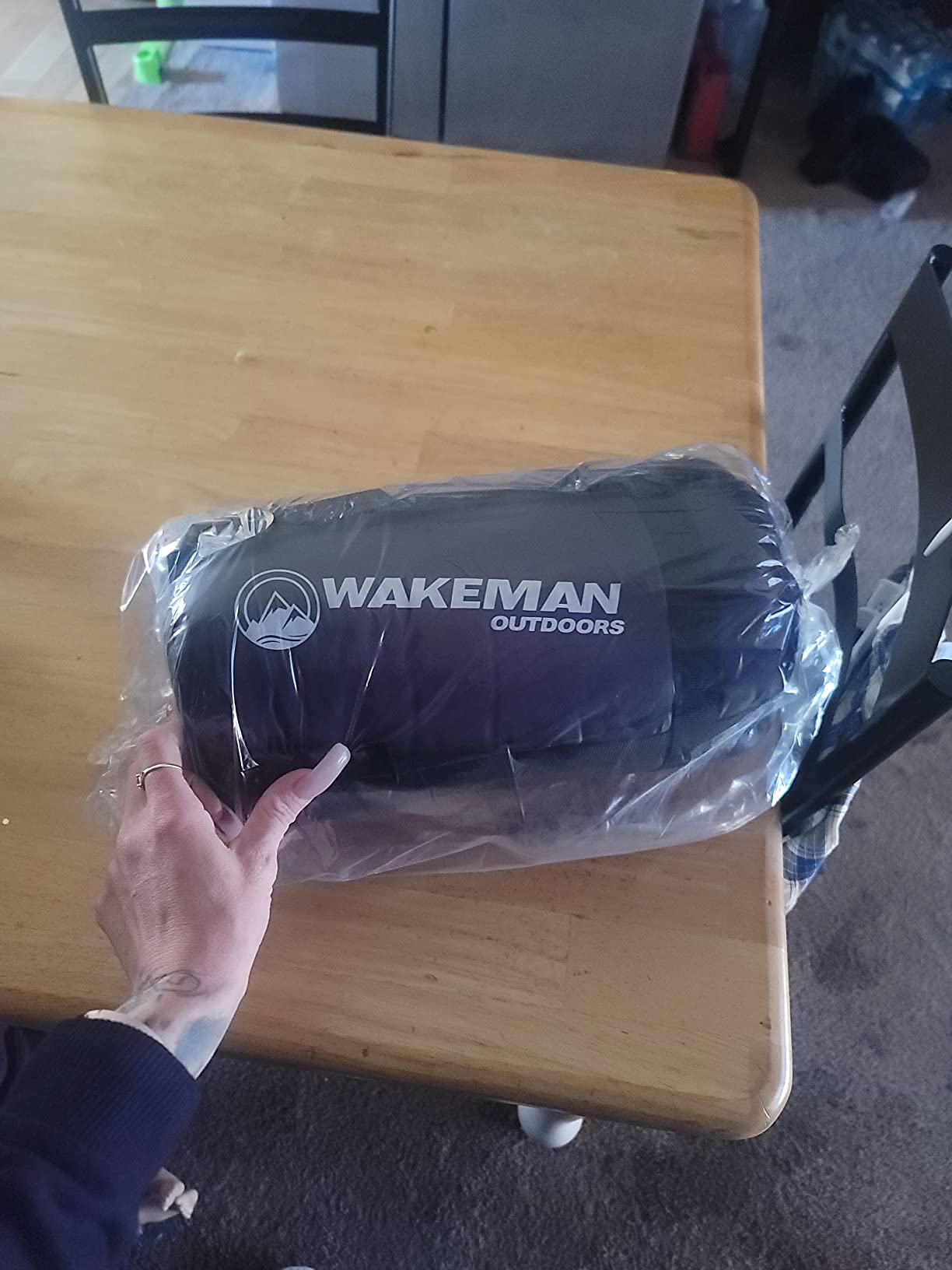 Lightweight Sleeping Bag - Carrying Bag with Compression Straps Included - for Adults, Kids, Camping, Backpacking, and Sleepovers by Wakeman Outdoors customer photo 1