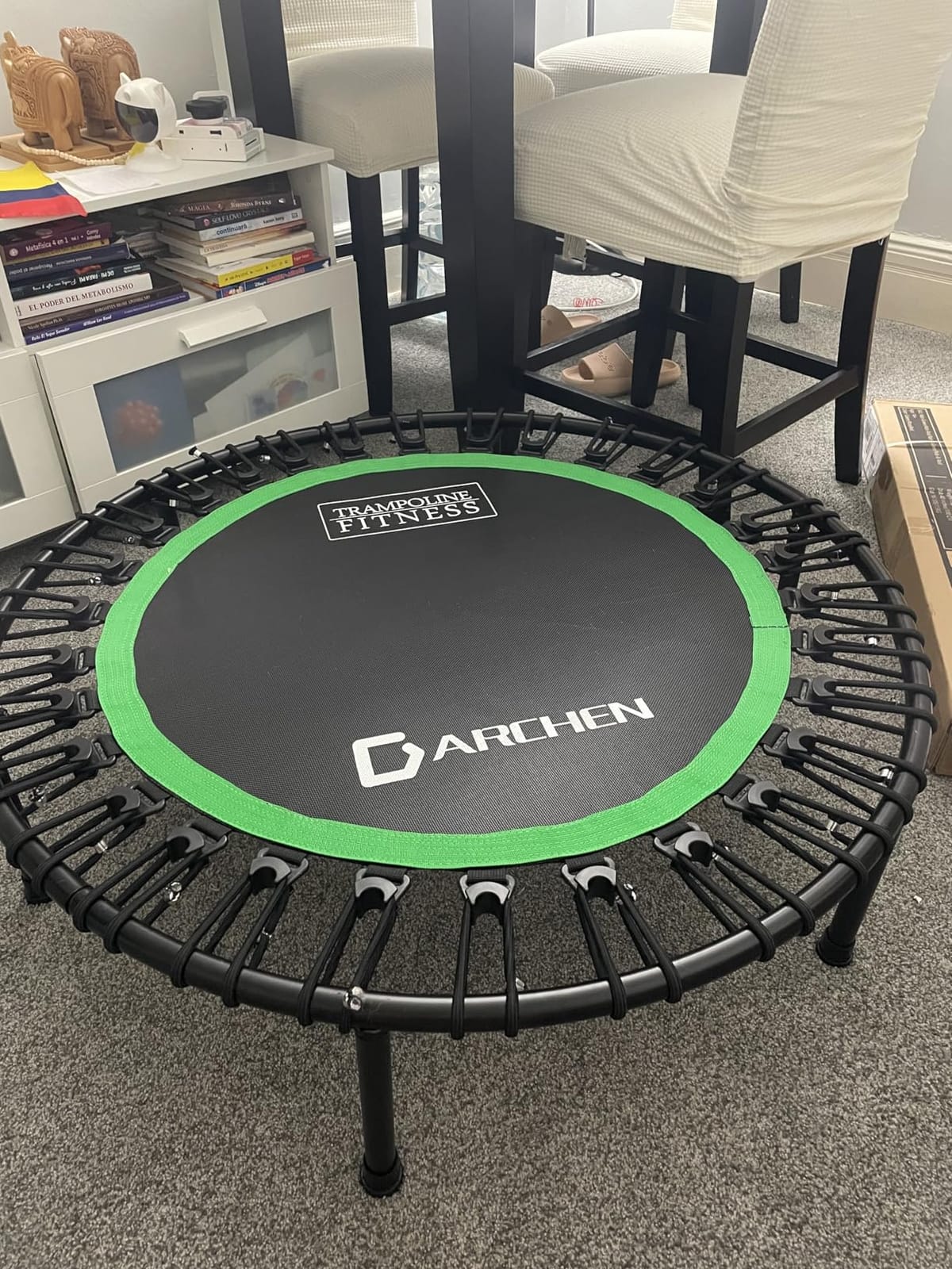 DARCHEN 450 lbs Mini Trampoline for Adults, Indoor Small Rebounder Exercise Trampoline for Workout Fitness for Quiet and Safely Cushioned Bounce, [40 Inch] customer photo 1