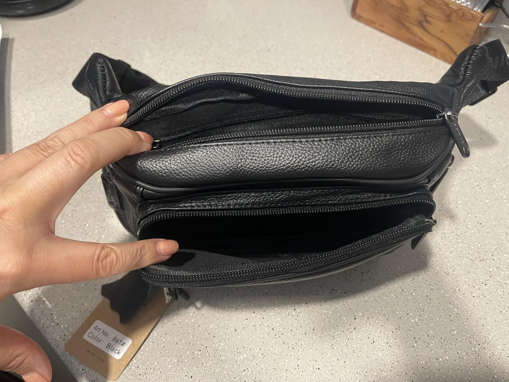 Genuine Leather Fanny Pack/Waist Bag/Organizer with Adjustable Belt, Multiple Pockets For Men and Women customer photo 1