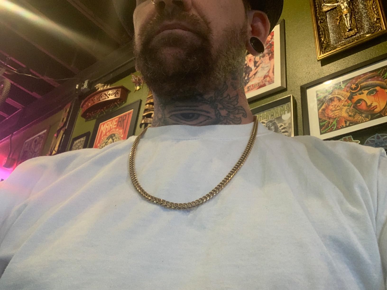 ChainsHouse Miami Cuban Link Chain Necklace for Men, Stainless Steel customer photo 2