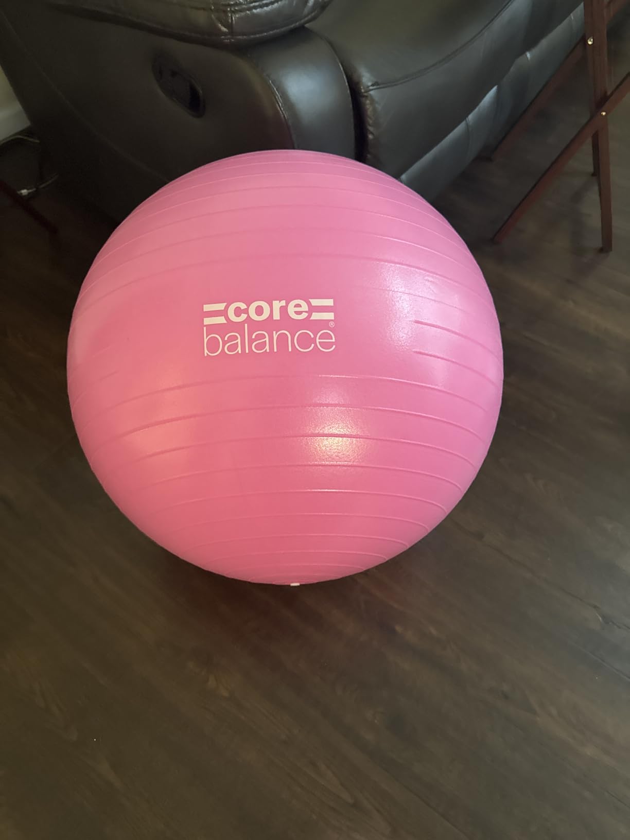 Core Balance Exercise Ball, Stability Ball for Yoga, Pilates and Fitness, Gym Ball for Home Gym and Office Chair, Training, Physical Therapy, Anti Burst, Pump Included, 55cm 65cm 75cm 85cm customer photo 2