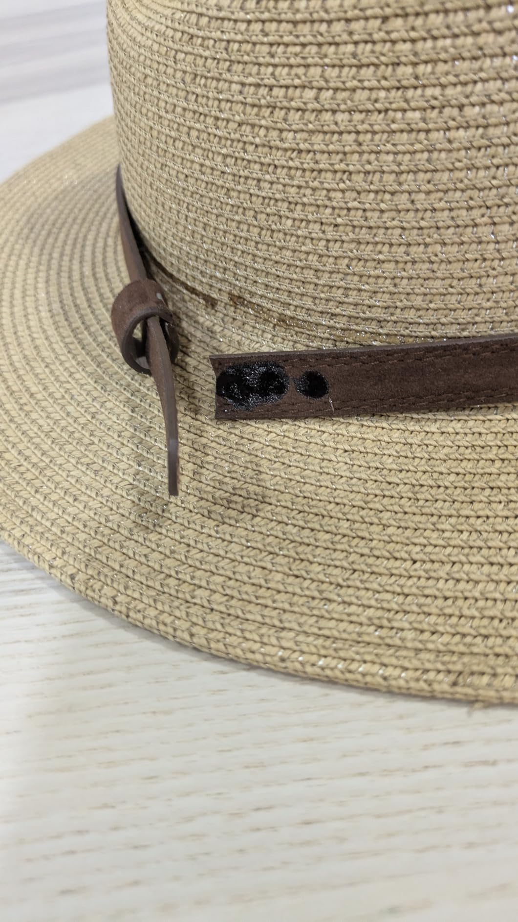 Lanzom Summer Beach Sun Hats for Men Women Foldable Floppy Travel Packable Staw Hat, Wide Brim Hat customer photo 2