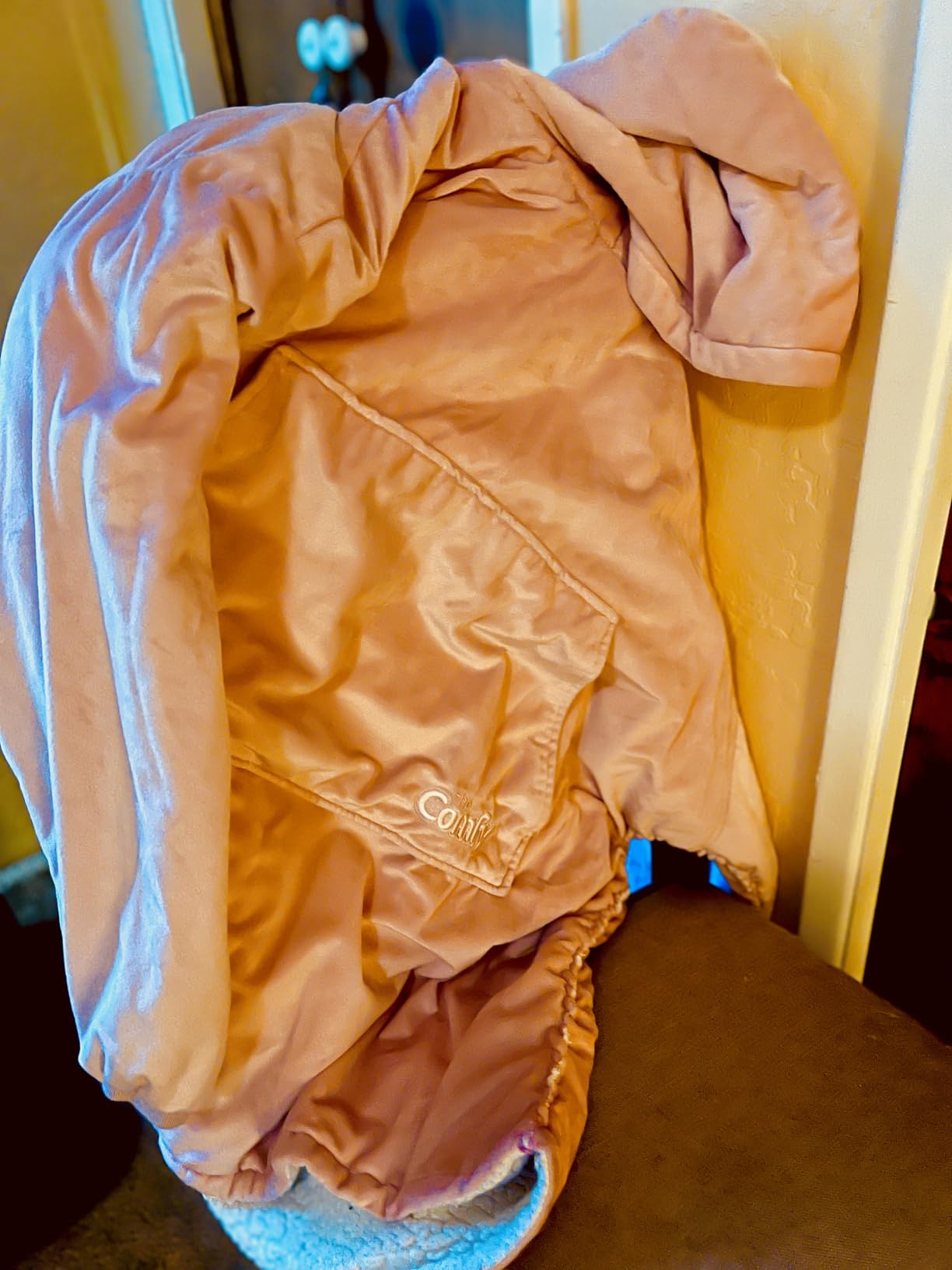 THE COMFY Original | Shark Tank | Patented | Sherpa Wearable Blanket Hoodie customer photo 1