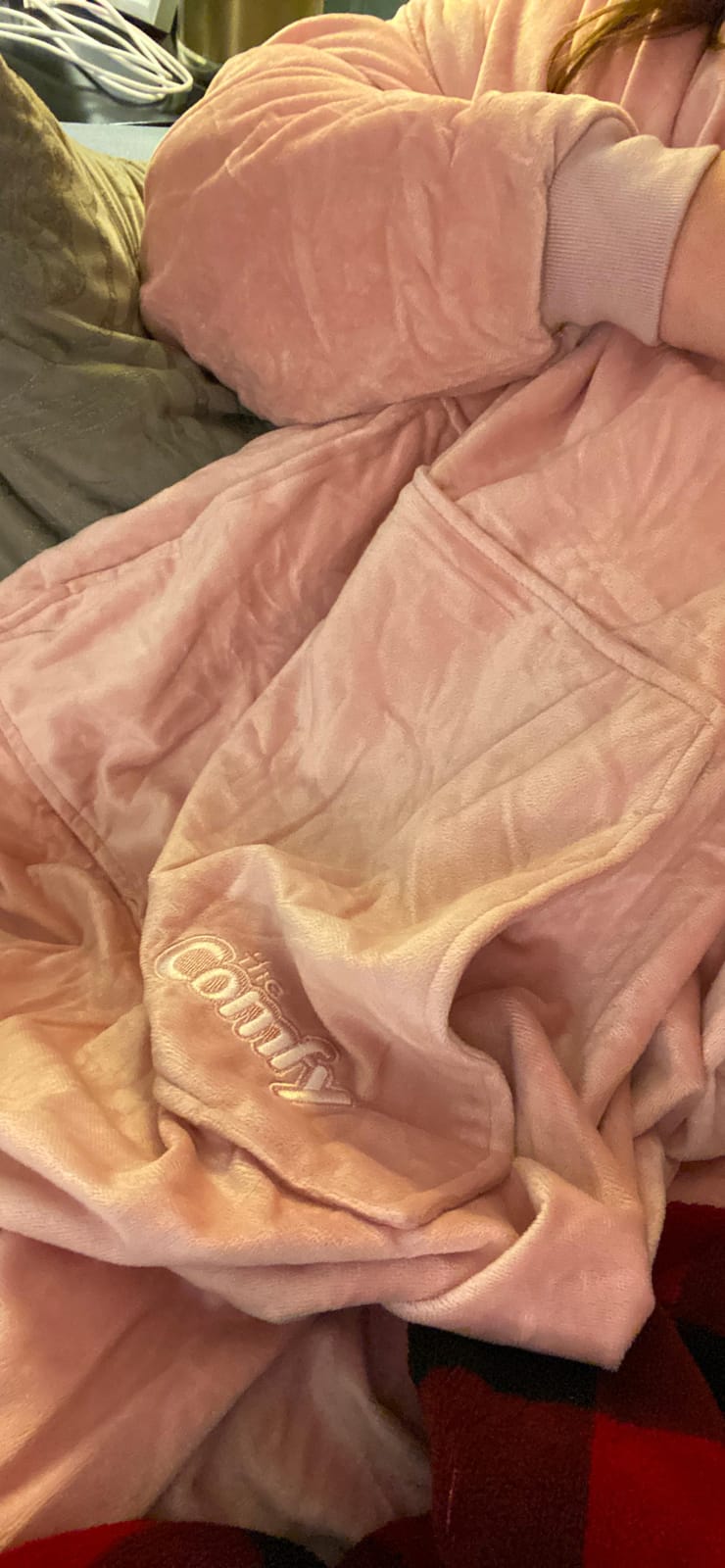 THE COMFY Original | Shark Tank | Patented | Sherpa Wearable Blanket Hoodie customer photo 2