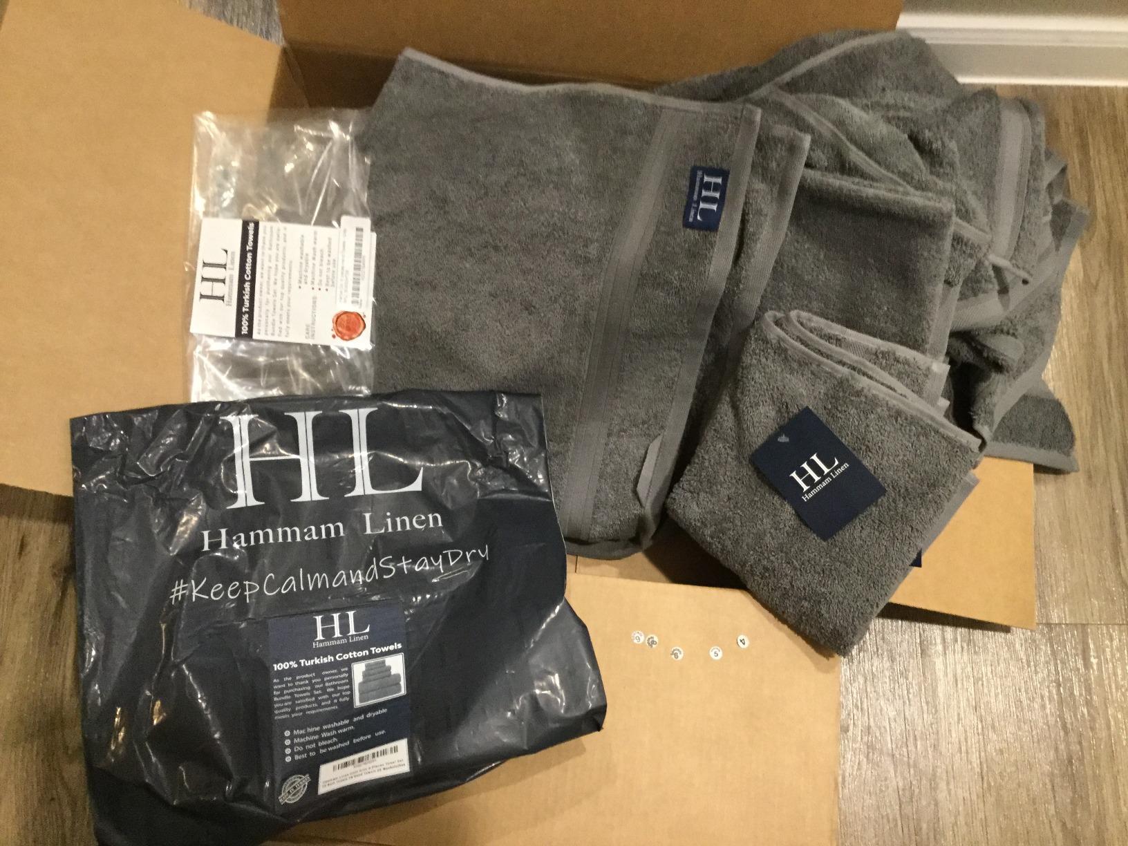 Hawmam Linen Towel Set, Turkish Cotton, 6 Pack, White customer photo 2