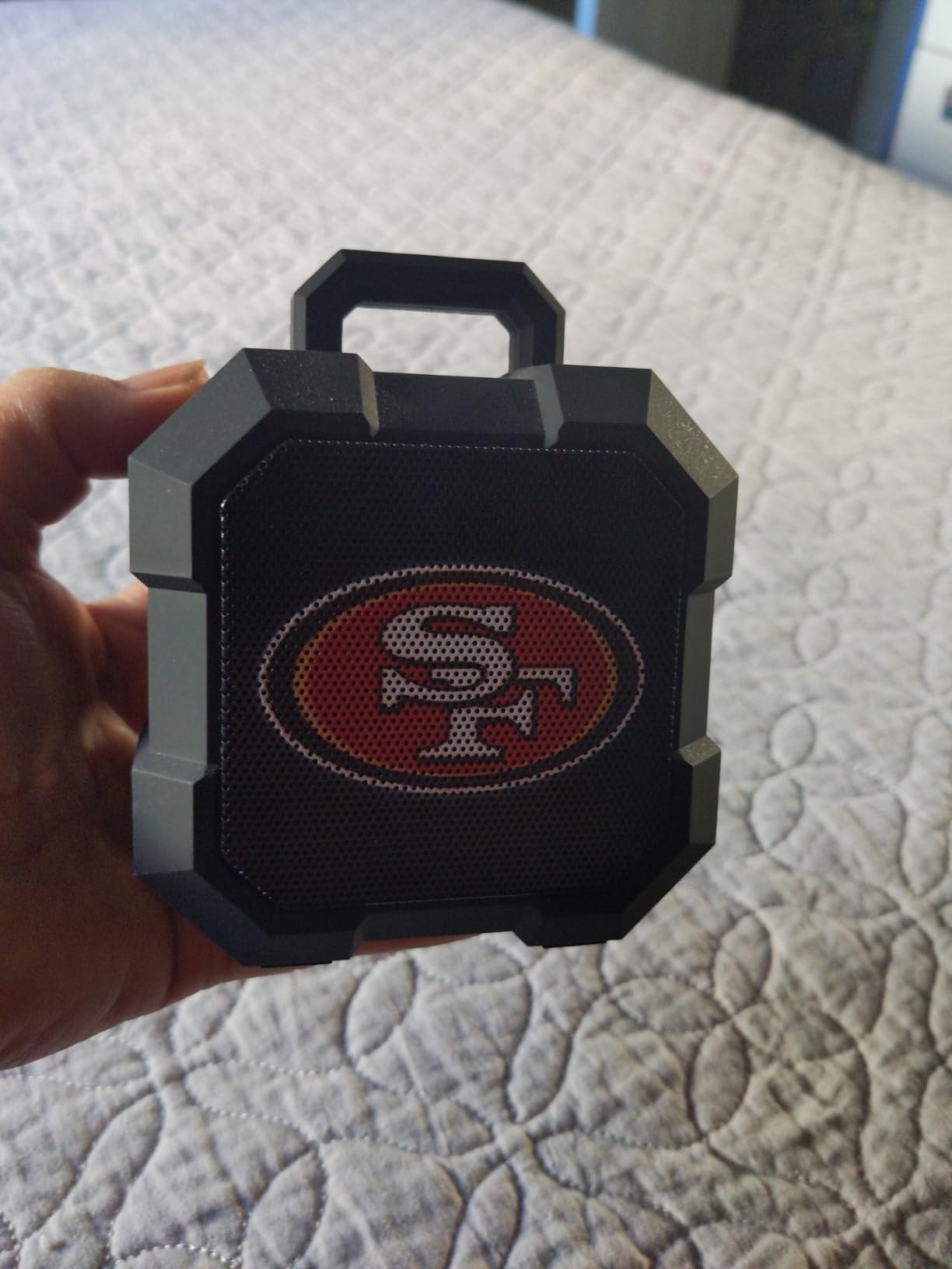 SOAR NFL Shockbox LED Wireless Bluetooth Speaker - Water Resistant IPX4, 5.0 Bluetooth with Over 5 Hours of Play Time - Small Portable Speaker - Officially Licensed NFL, Perfect Home & Outdoor Speaker customer photo 1
