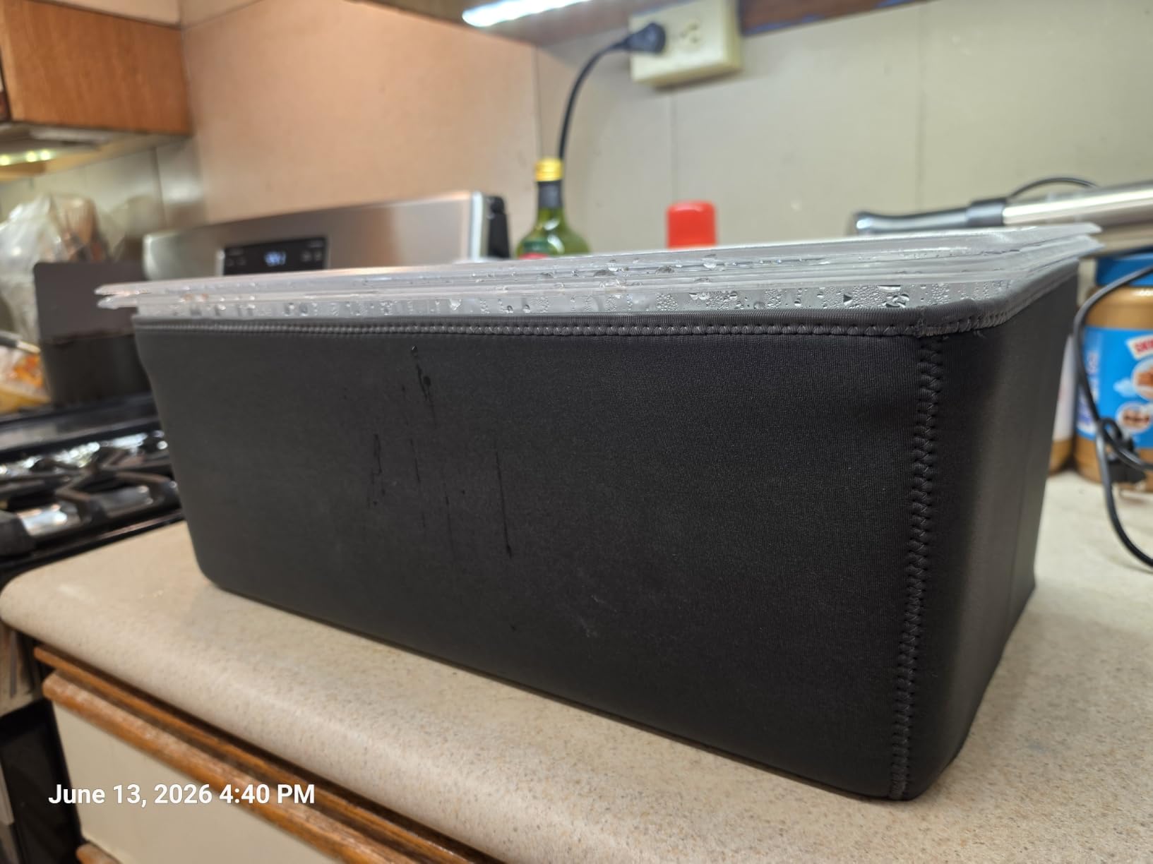 VÄESKE Professional Large Sous Vide Container with Lid, 2 Sous Vide Racks & Insulating Sleeve | Neoprene Retains Heat | Compatible with Anova, Nano, Inkbird, Most Sous Vide Cookers (26 QT) customer photo 1