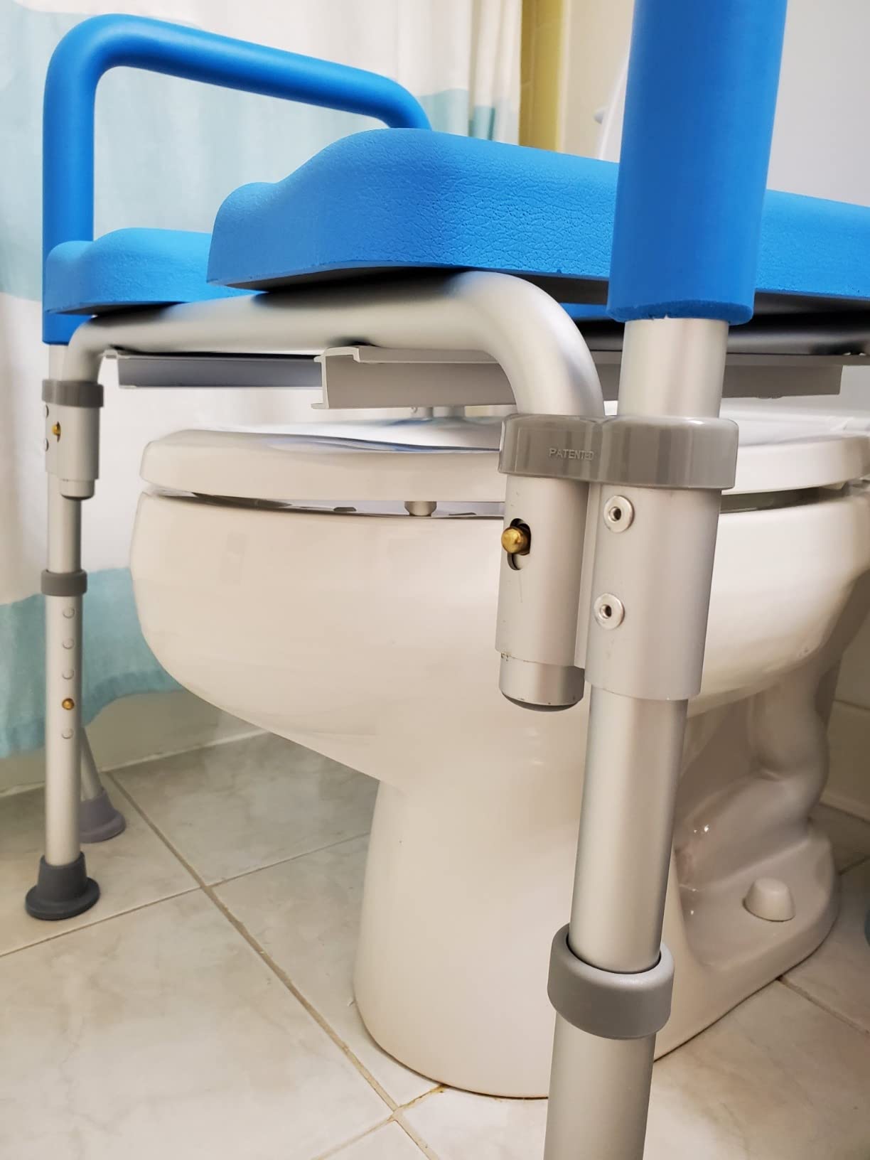 Ultimate Raised Toilet Seat with Handles, Padded, Armrests, Adjustable Height, Premium Elevated Toilet Seat for Elderly Bathroom Safety with Arms, Standard and Elongated Toilets customer photo 2