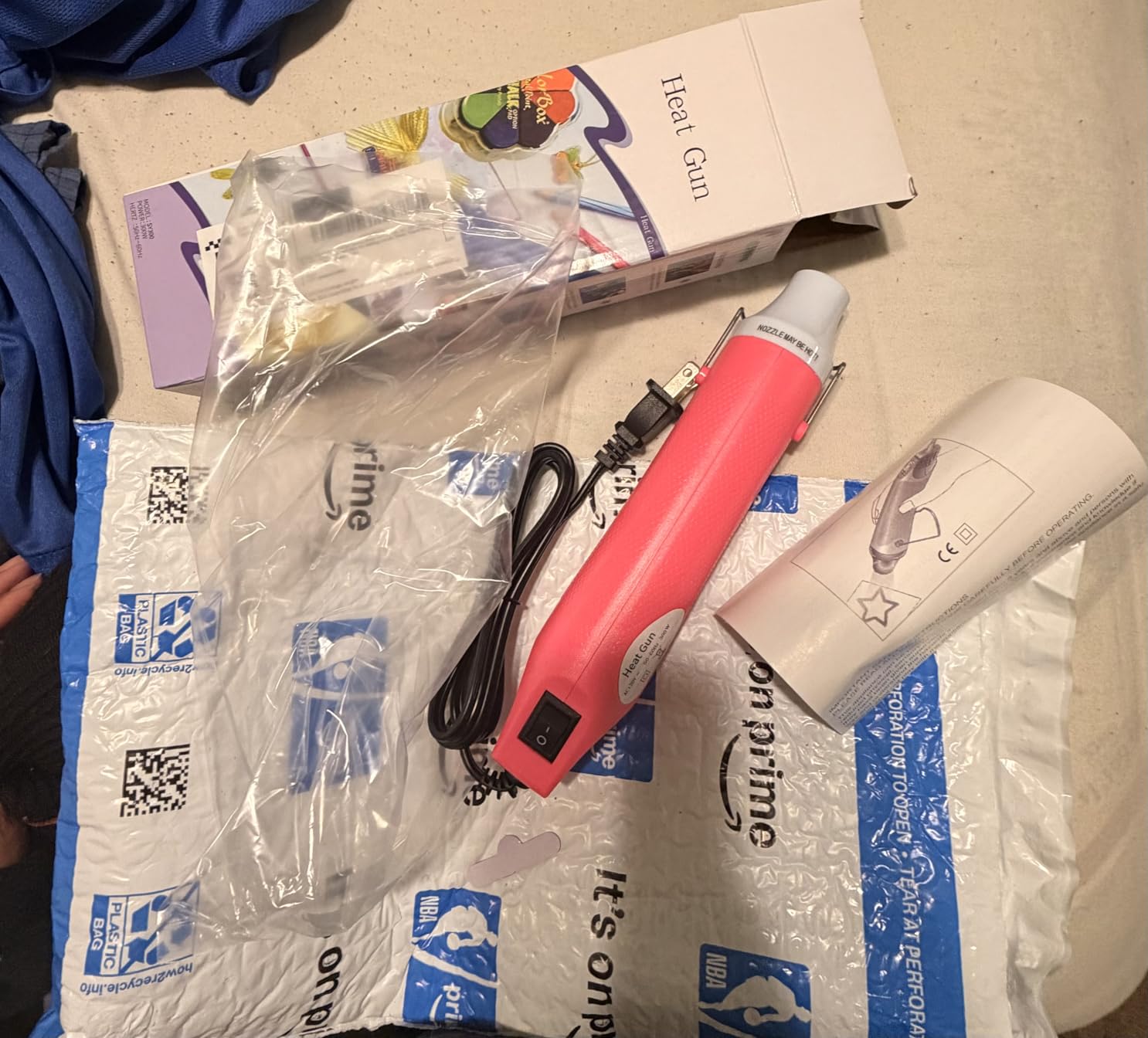 Bubble Removing Tool for Epoxy Resin and Acrylic Art, DIY Glitter Tumblers, Specially-Designed Heat Gun for Making Acrylic Resin Travel Mugs Tumblers to Remove Air Bubbles (Pink) customer photo 1