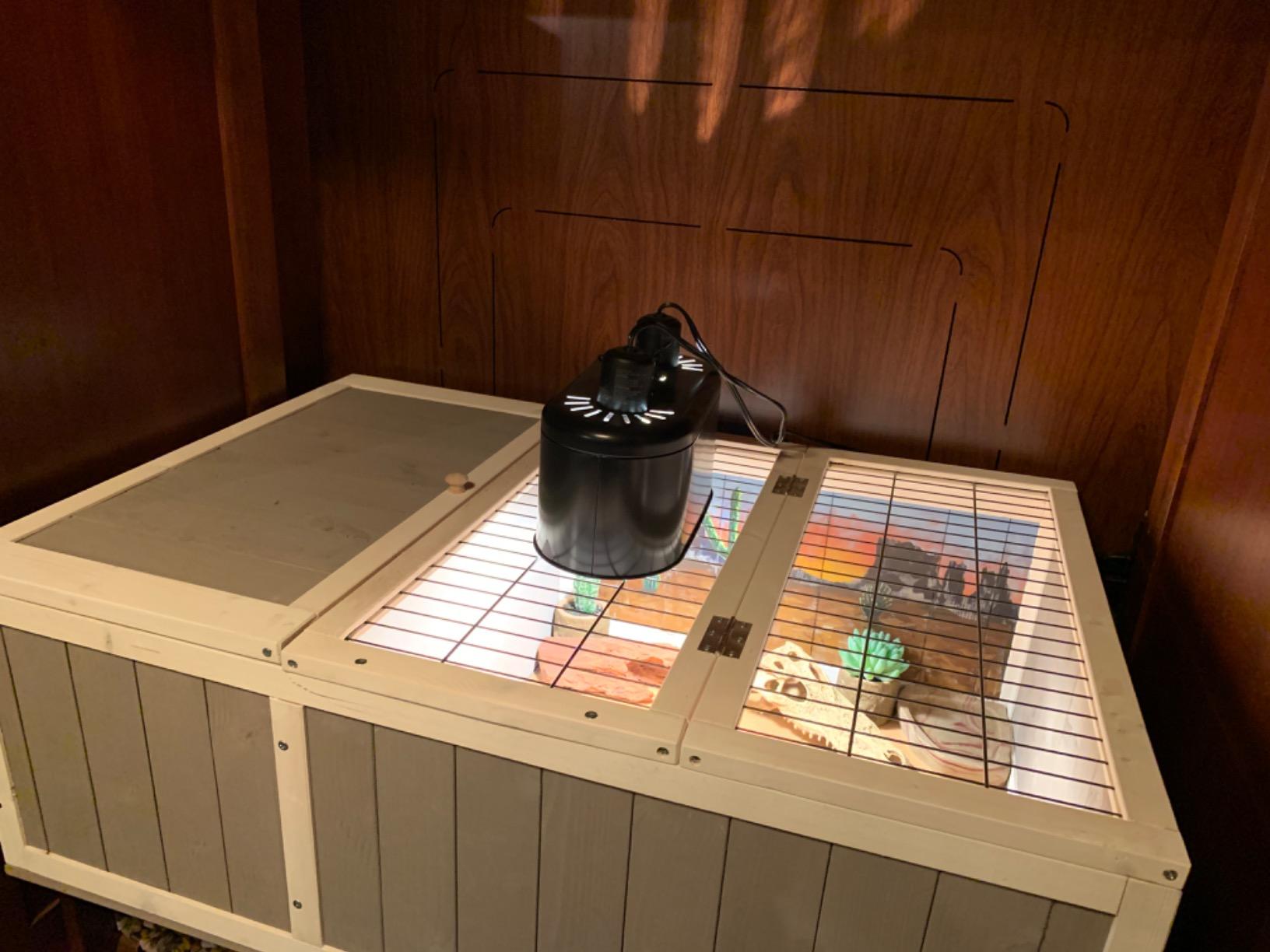 Wooden Rabbit Cage Outdoor Indoor, Bunny Cage Guinea Pig Cages Enclosure customer photo 1