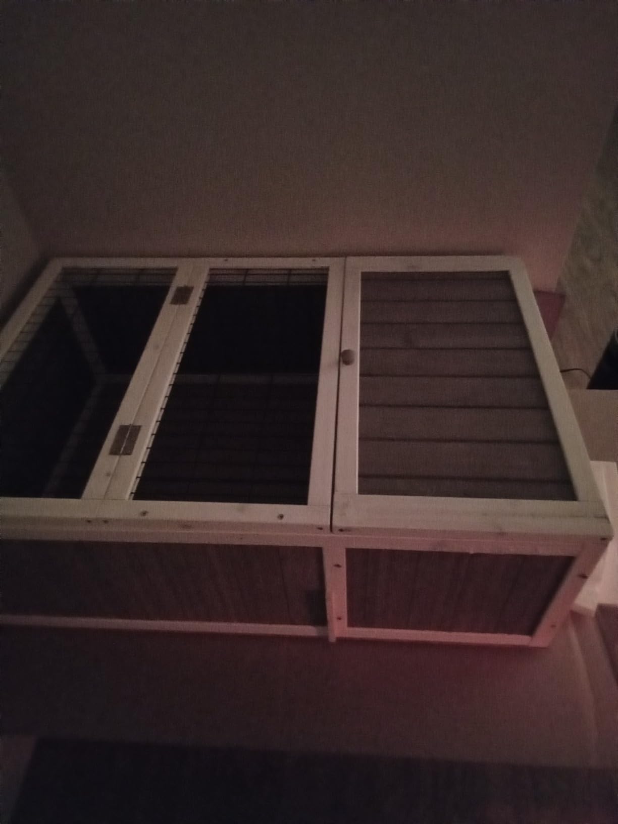 Wooden Rabbit Cage Outdoor Indoor, Bunny Cage Guinea Pig Cages Enclosure customer photo 2