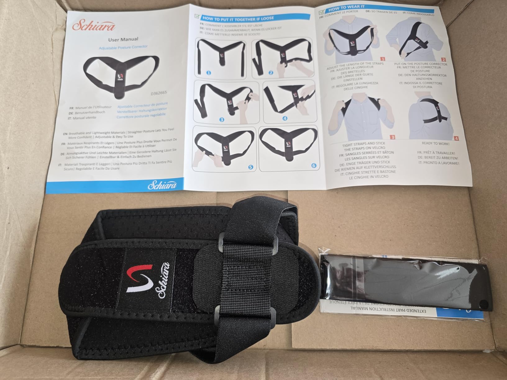 Schiara Posture Corrector for Men and Women, Comfortable Upper and Back Brace, Adjustable Back Support for Back, Shoulder and Neck customer photo 2