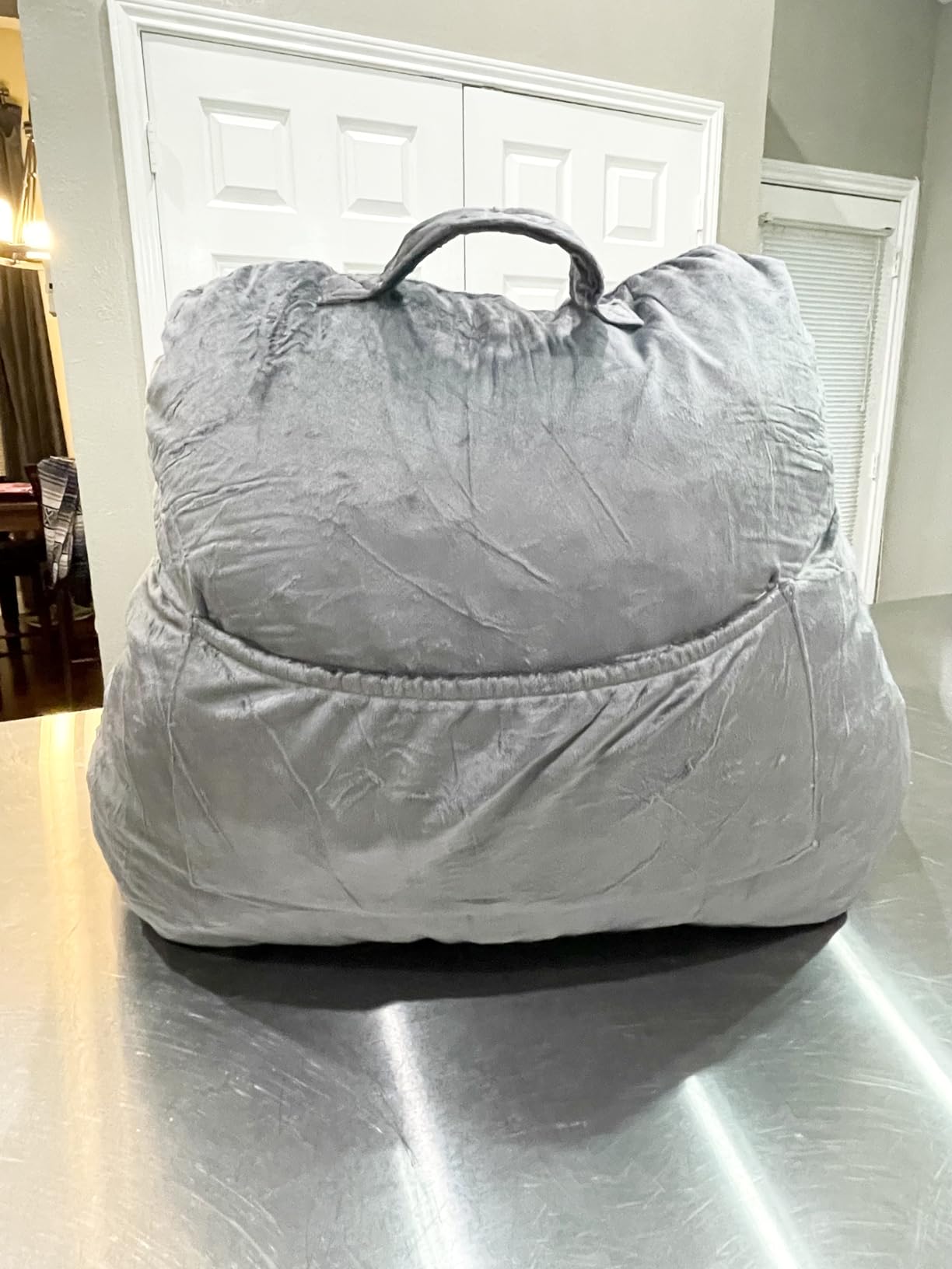Nestl Reading Pillow for Bed, Back Pillow for Sitting Up in Bed, Dark Grey customer photo 1