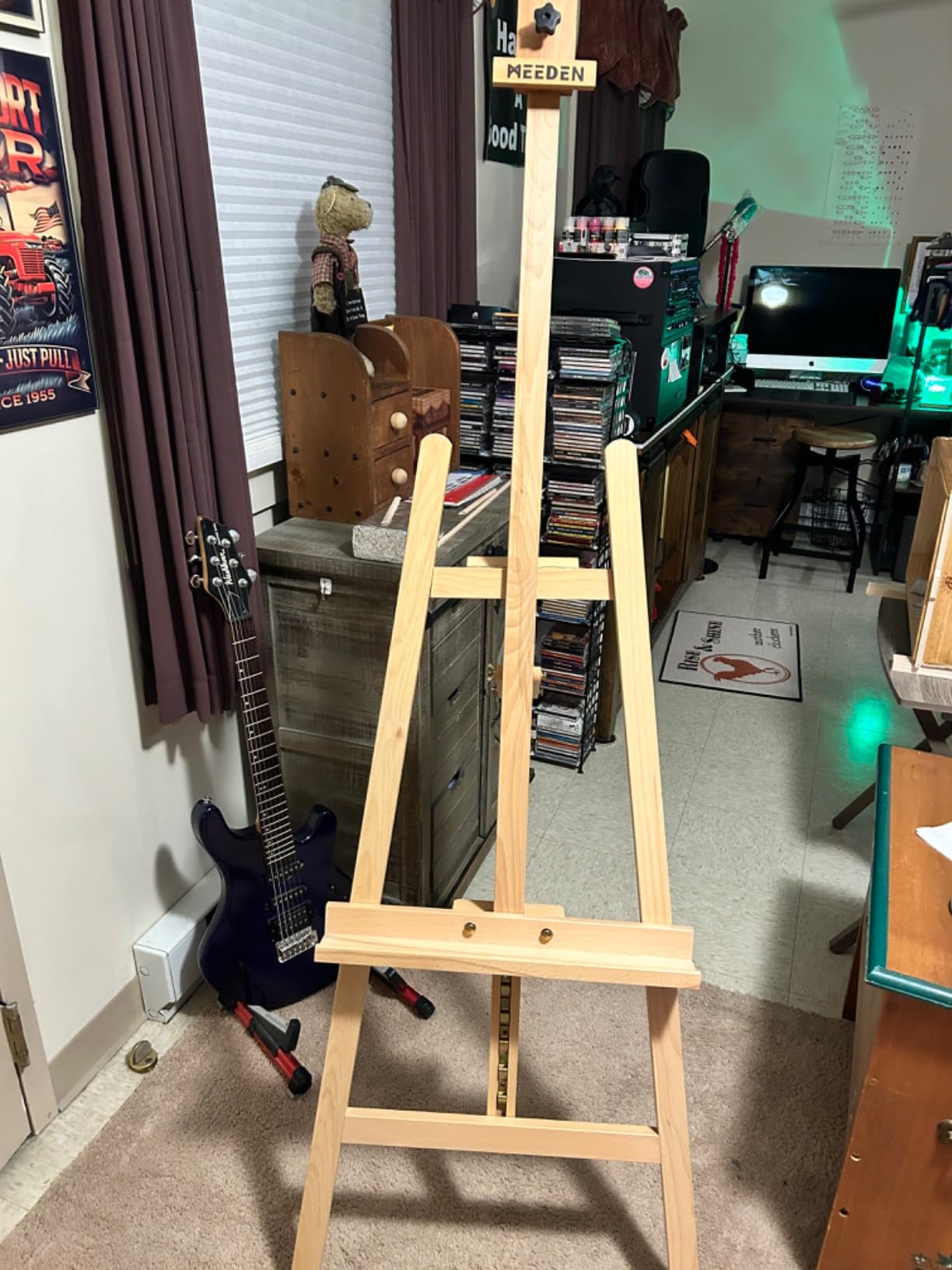 MEEDEN Painting Wooden Art Easel: Solid Beechwood, Hold Canvas up to 43