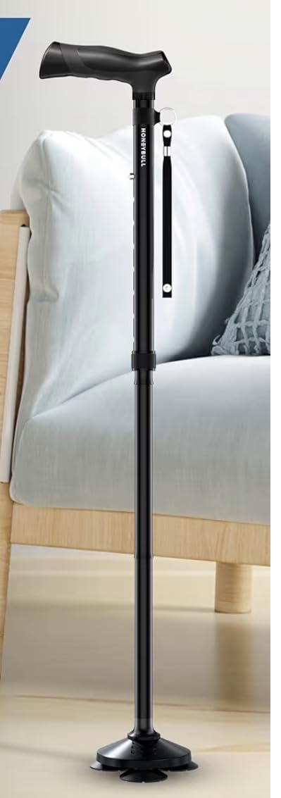 HONEYBULL Walking Cane for Men & Women, Foldable Free Standing Cane customer photo 2