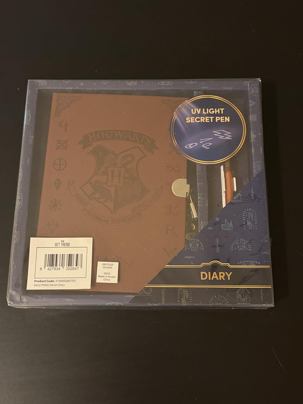 Harry Potter Lockable Diary with UV Invisible Ink Pen for Kids, Teens, Secret Journal with Key, Lined Pages, Stationery Supplies, Gifts for Kids (Brown UV Pen) customer photo 1