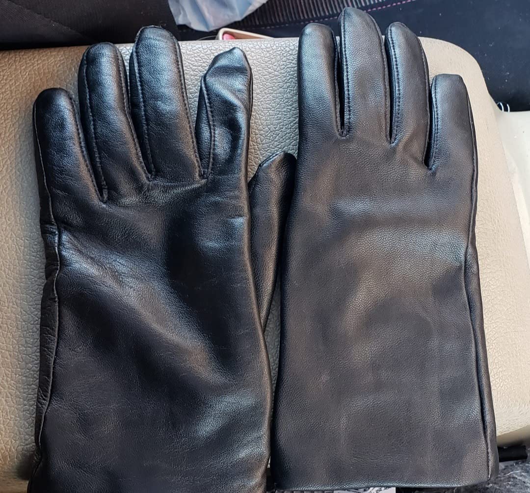 Lands' End Women's EZ Touch Screen Cashmere Lined Leather Gloves customer photo 2