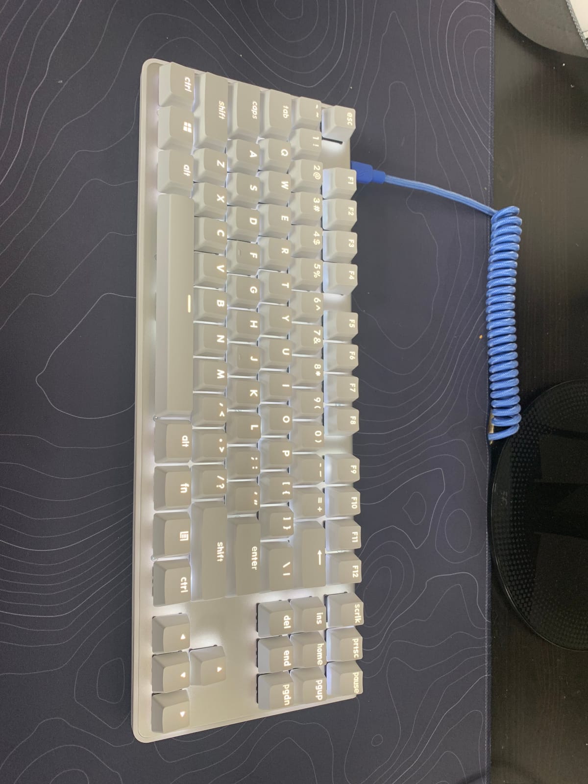 G.SKILL USB KM360 Professional Tenkeyless Mechanical Keyboard, Cherry MX Red, ABS Dual Injection Keycap, (White) customer photo 1