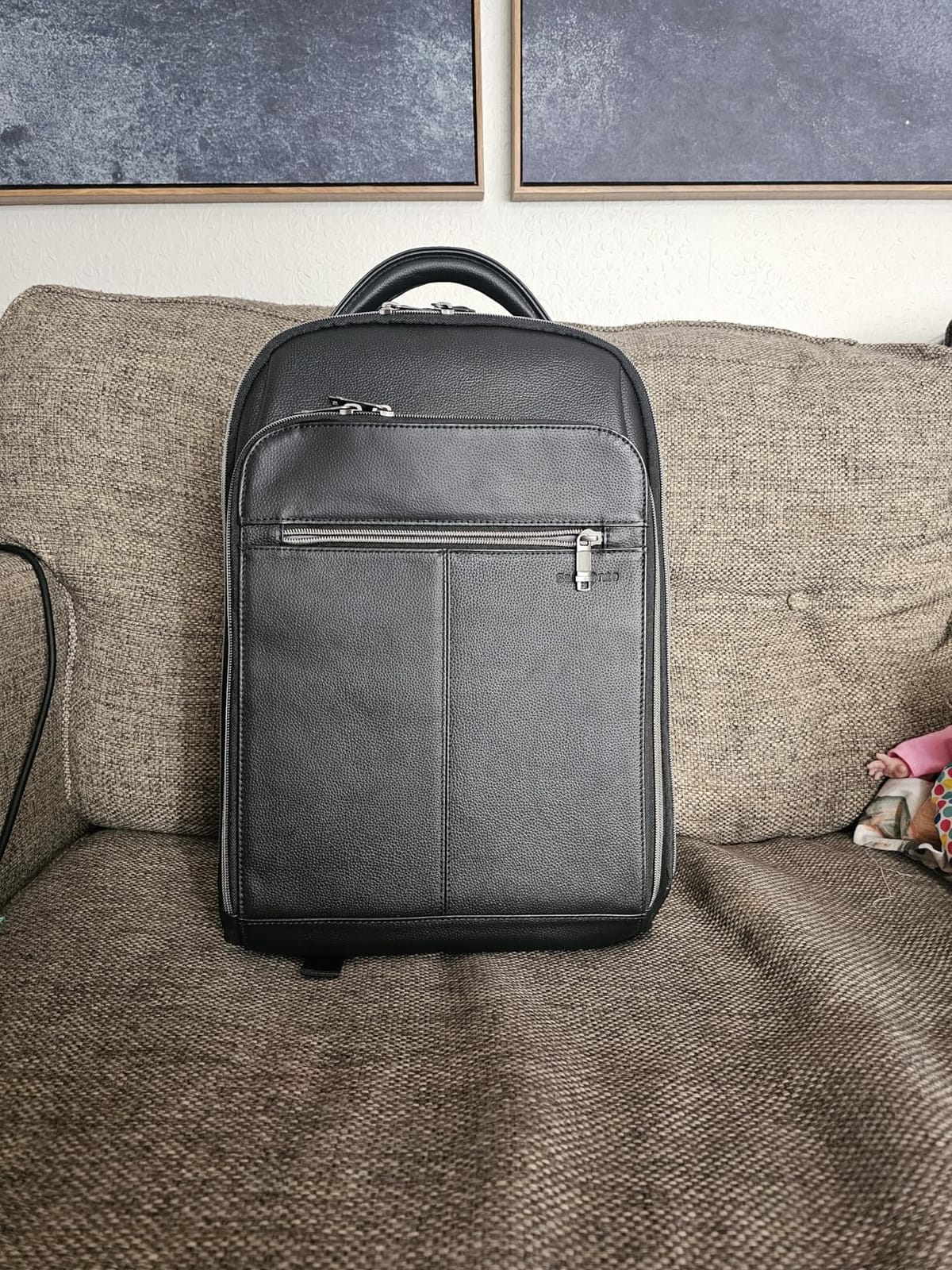 Samsonite Classic Leather Backpack, Cognac , One Size customer photo 1
