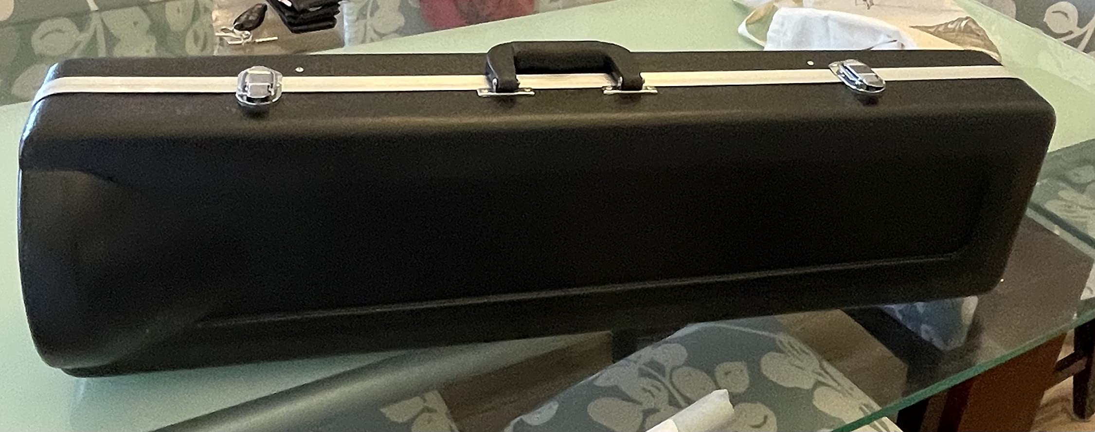 EASTROCK Bb Tenor Slide Trombone, B Flat Brass Plated Trombone Instrument for Beginners Students with Hard Case, with Mouthpiece, White Gloves (12.5mm/200 mm), Golden customer photo 2
