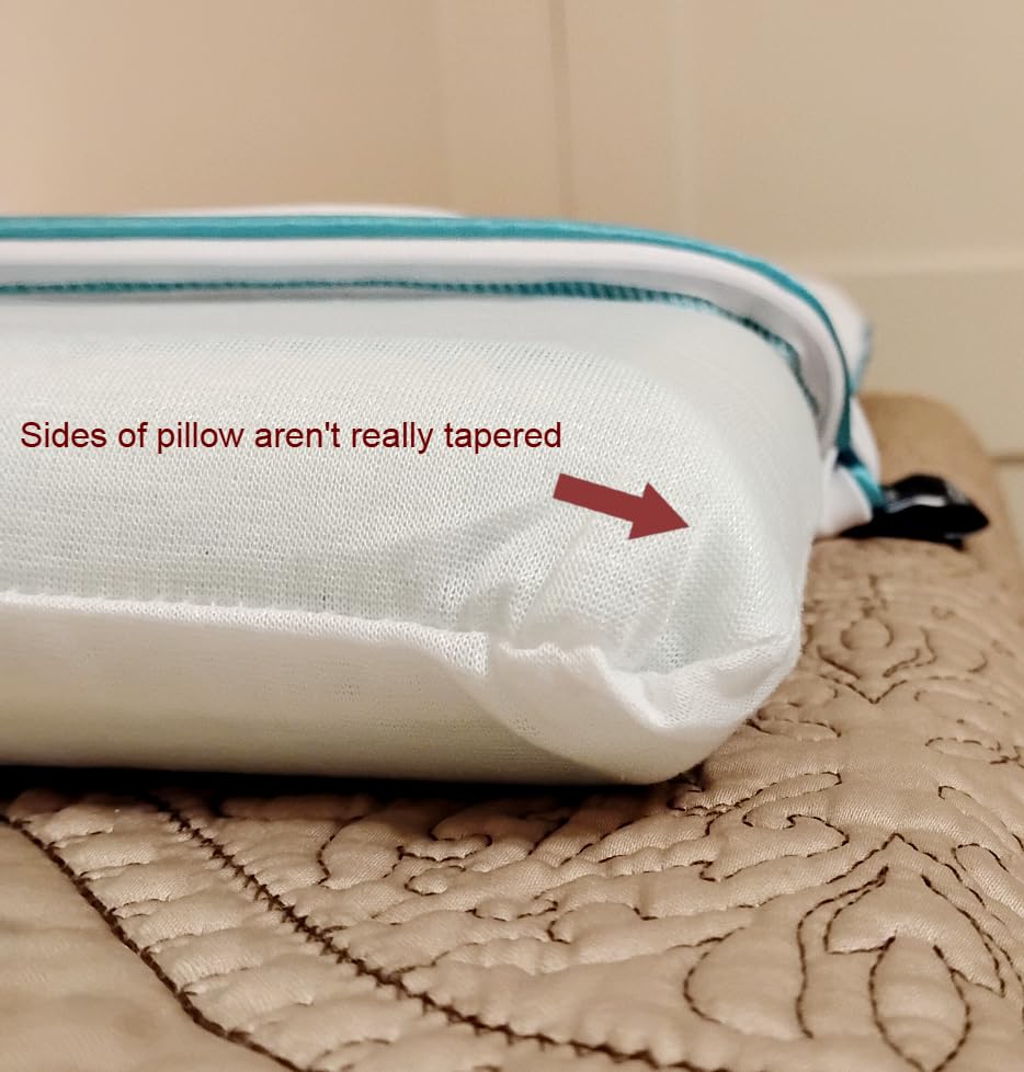 Bluewave Bedding Ultra Slim Max Cool CarbonBlue Gel Memory Foam Pillow for Stomach and Back Sleepers - Thin, Flat Design with Advanced Cooling (2.75-Inch Height, Standard Size) customer photo 2