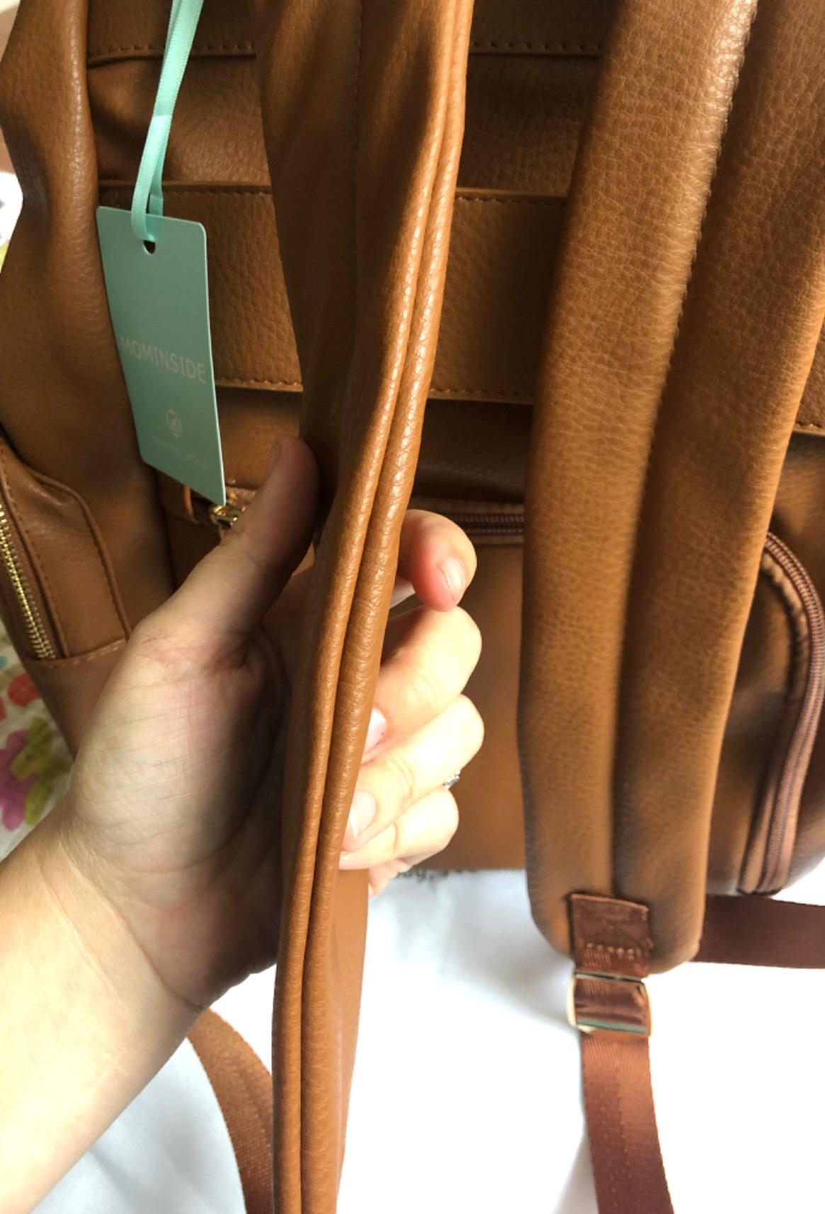 MOMINSIDE Diaper Bag Backpack Leather Baby Bag pañaleras para bebe customer photo 2