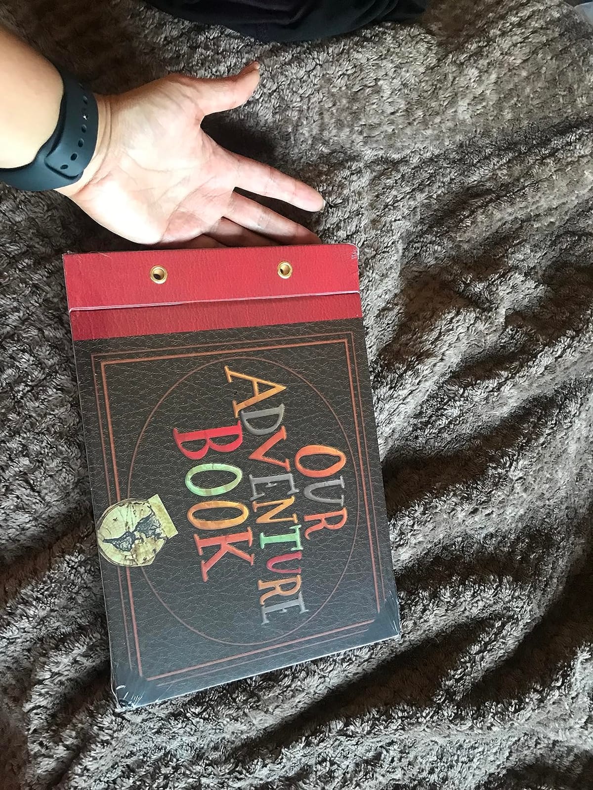 Scrapbook Photo Album,Our Adventure Book, Embossed Words Hard Cover Movie Up Travel Scrapbook for Anniversary, Wedding, Travelling, Baby Shower, etc (Adventure Book) customer photo 2